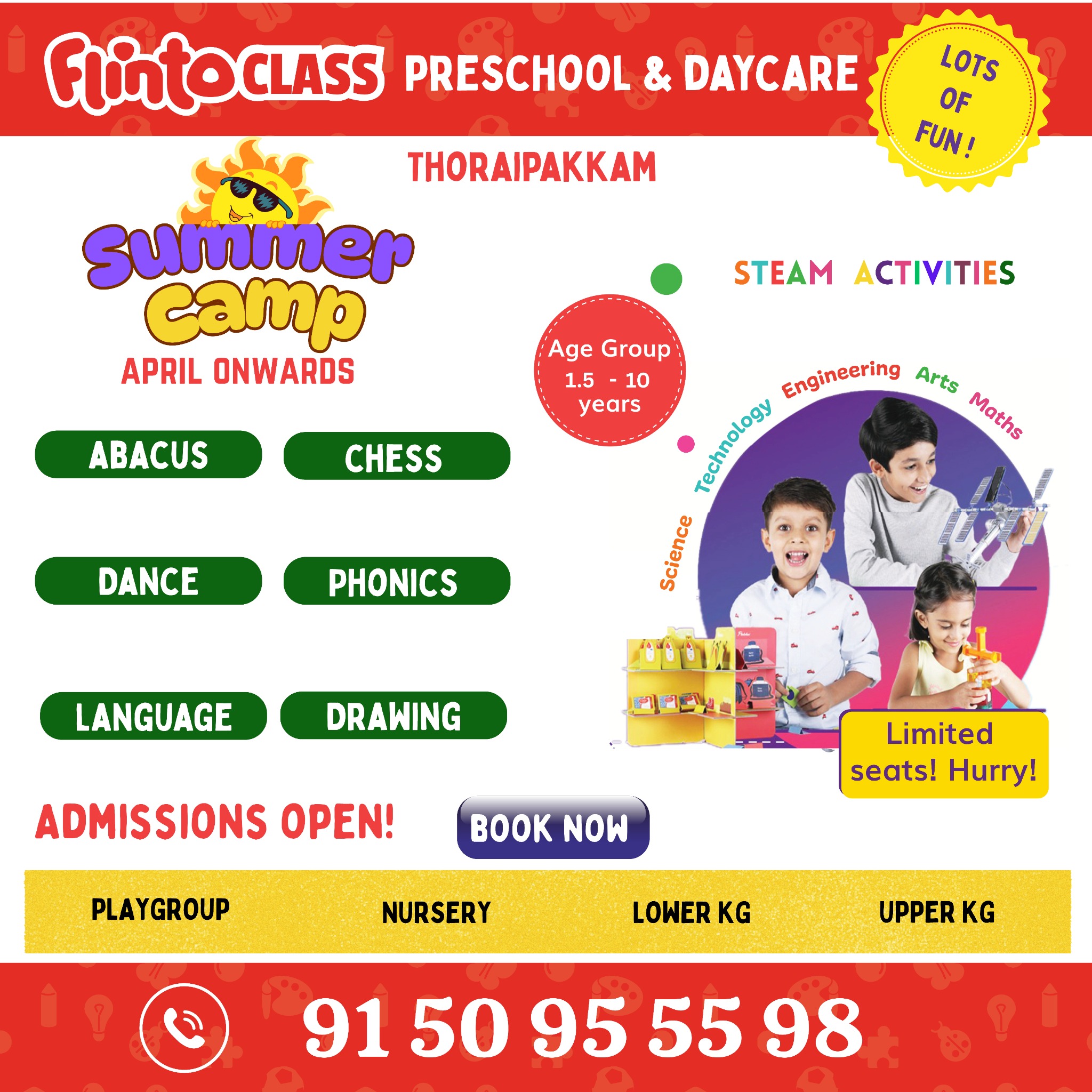 Flintoclass Playschools Facebook ad: Flintoclass - Best Summer Camp Near You