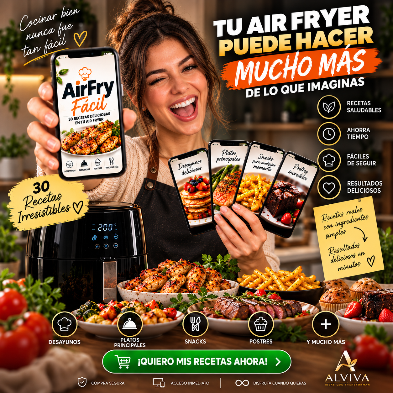 Alviva Facebook ad: AirFry Fácil