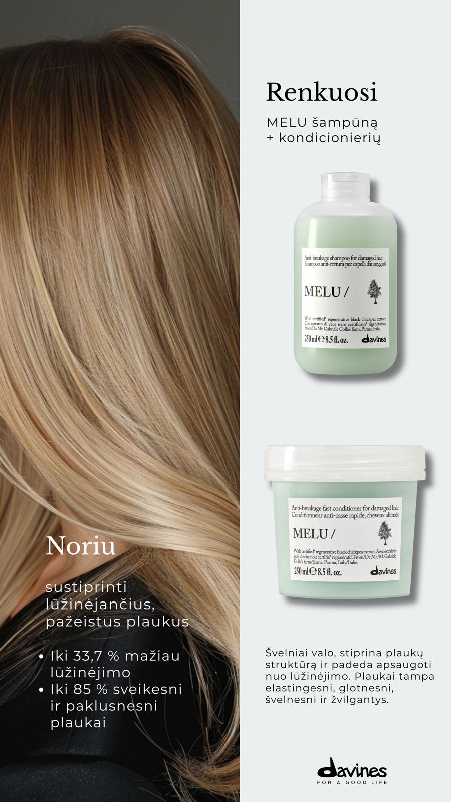 Davines Lithuania Facebook ad