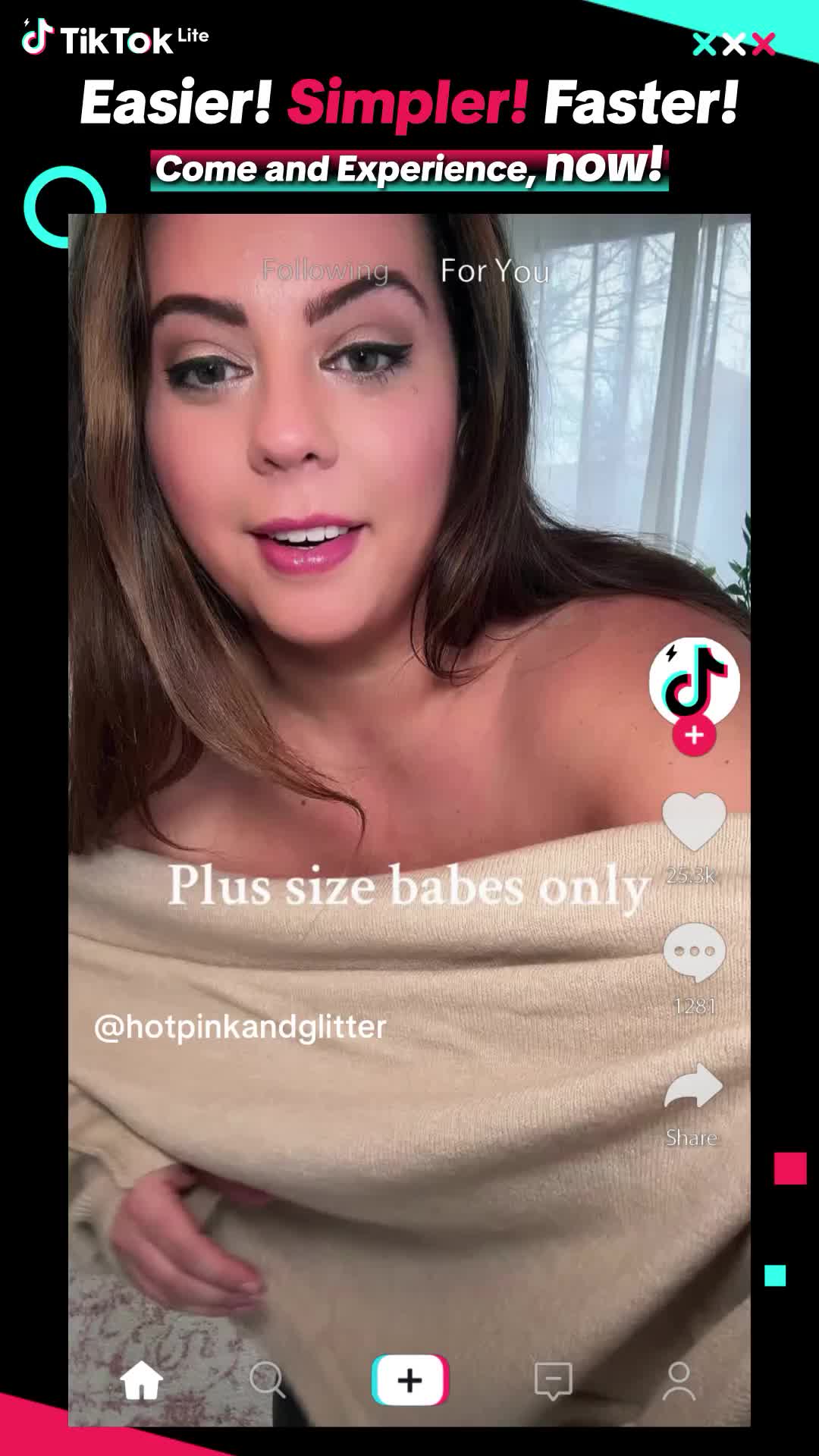TikTok Lite Facebook ad