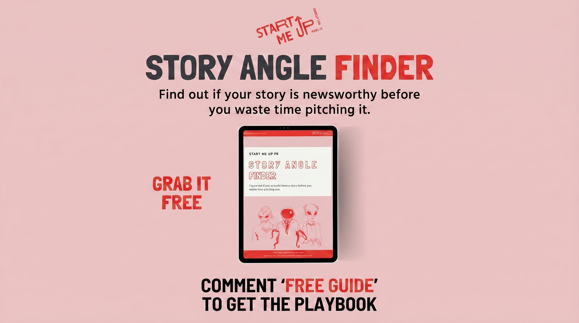 Start Me UP PR Facebook ad: Media Pitch Starter Kit