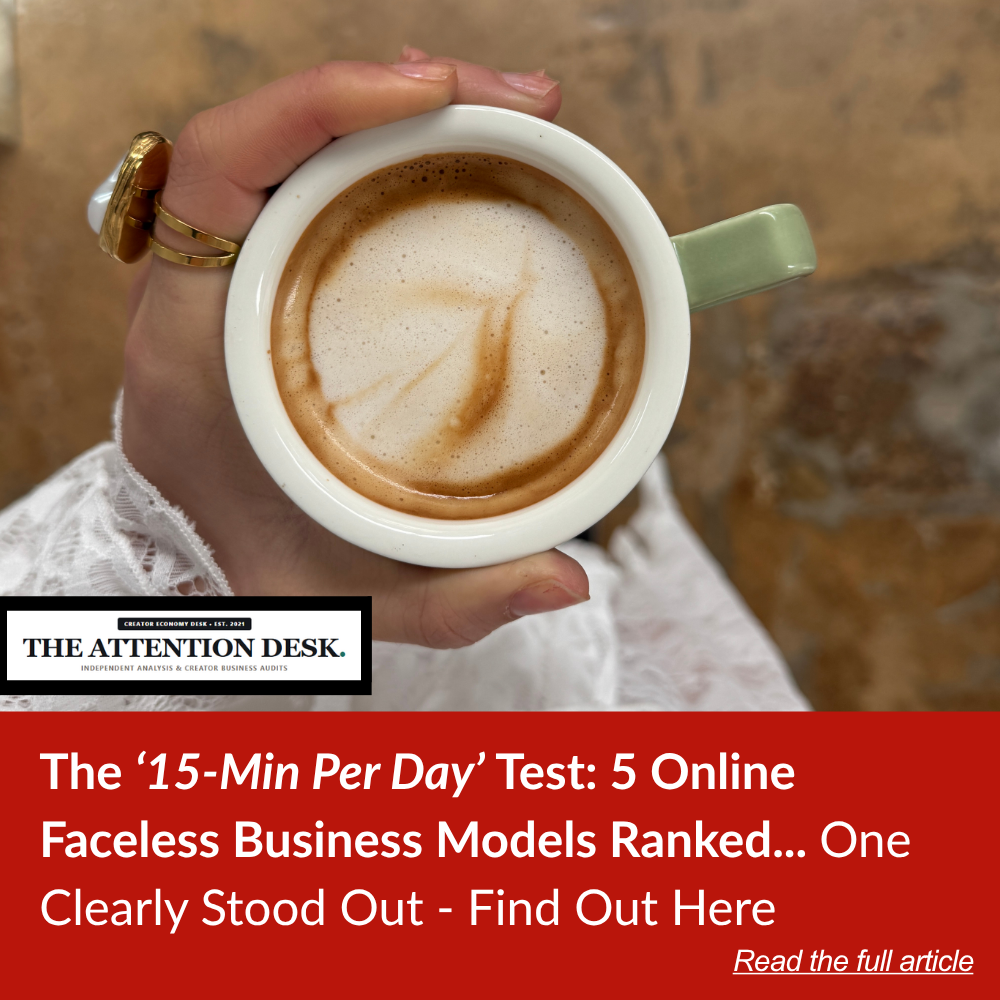 The Attention Desk Facebook ad: The 60-Day Test: Five Biz Models But Only One Had Zero Cam…
