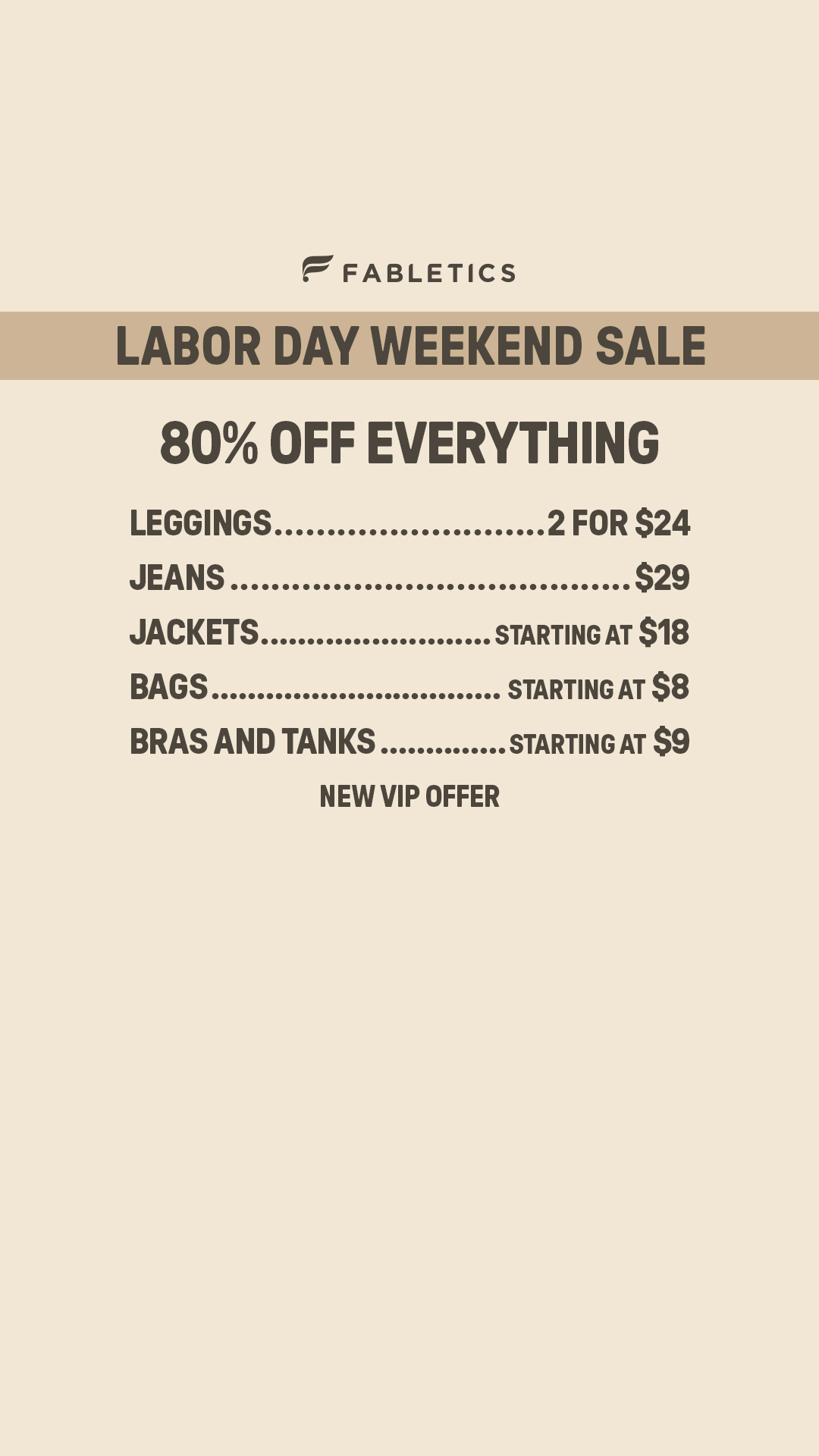 Fabletics Facebook ad