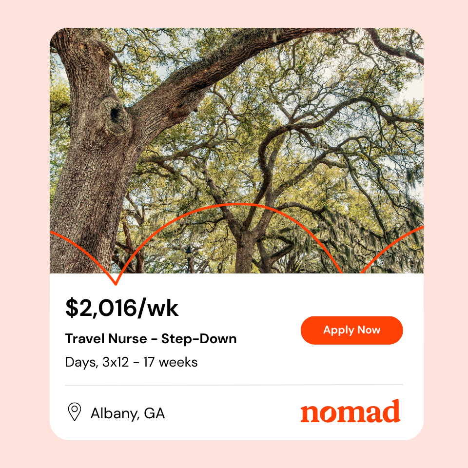 Nomad Health Facebook ad: Find travel nursing telemetry jobs in all 50…