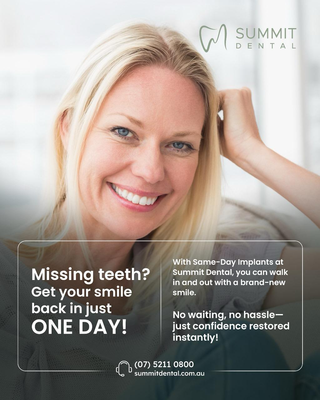 Summit Dental Facebook ad from May 13, 2025