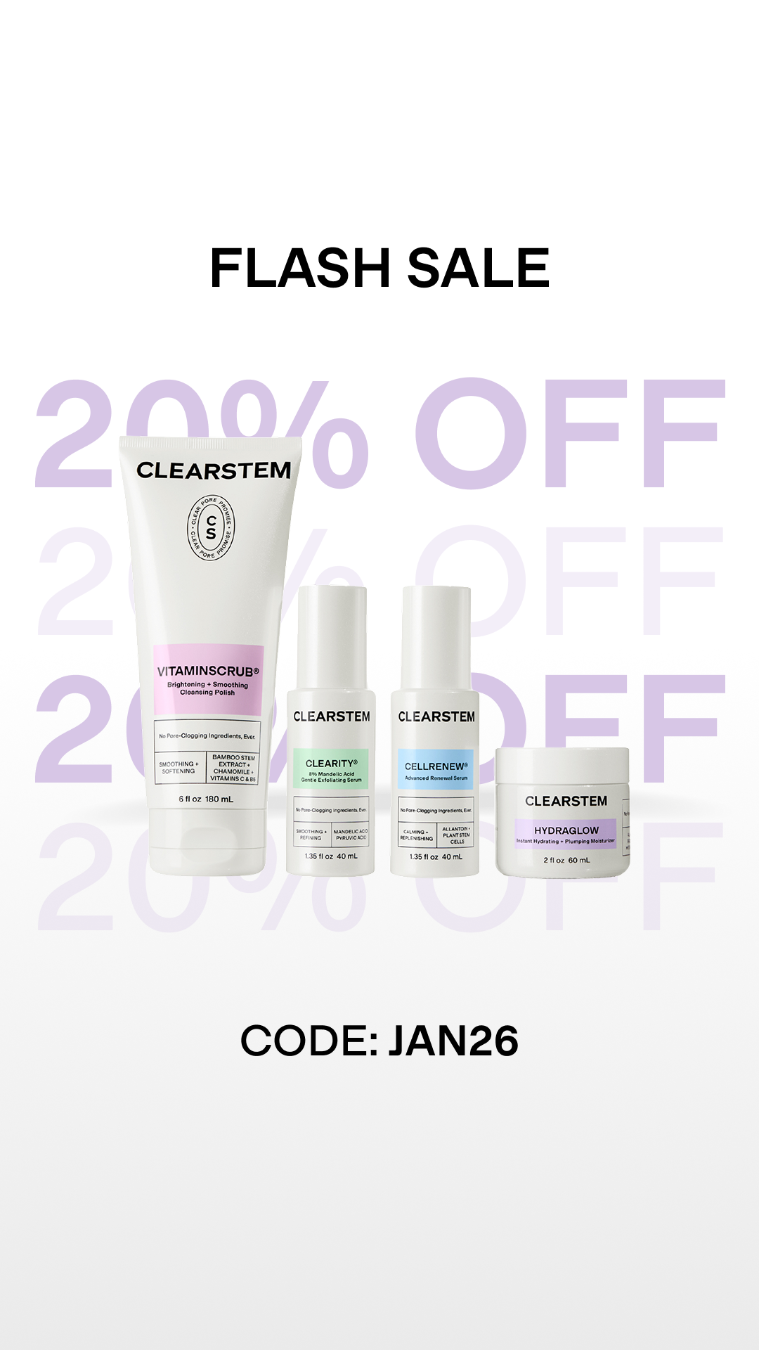 CLEARSTEM Skincare Facebook ad