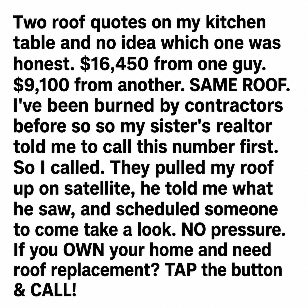 Roofing Match Facebook ad: Find Out What Your Roof Really Needs