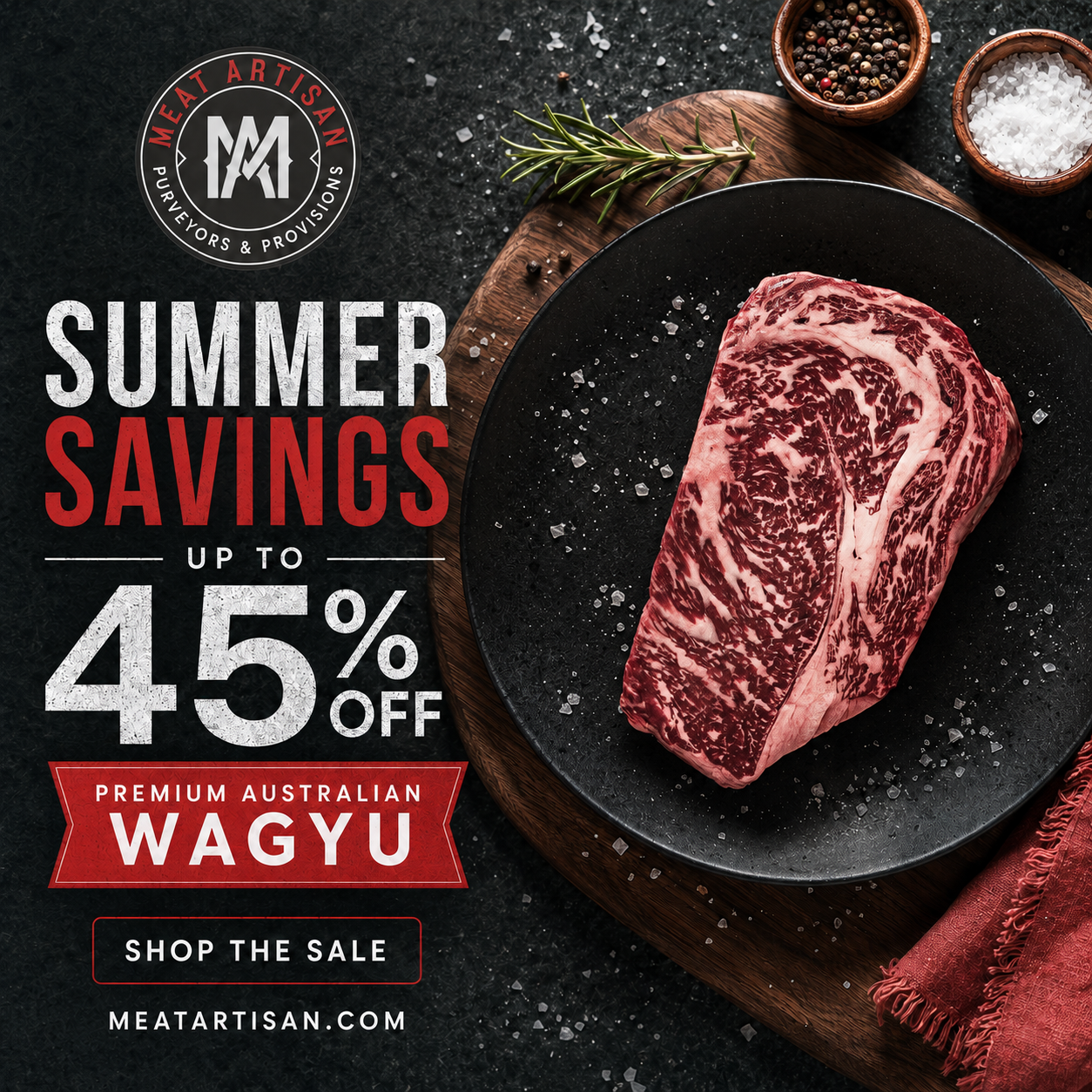Meat Artisan Facebook ad from May 19, 2026