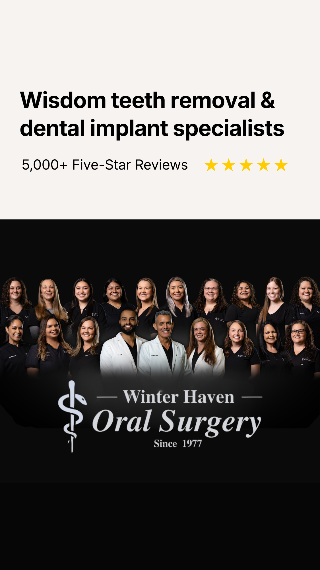 Winter Haven Oral Surgery Facebook ad from Mar 18, 2026