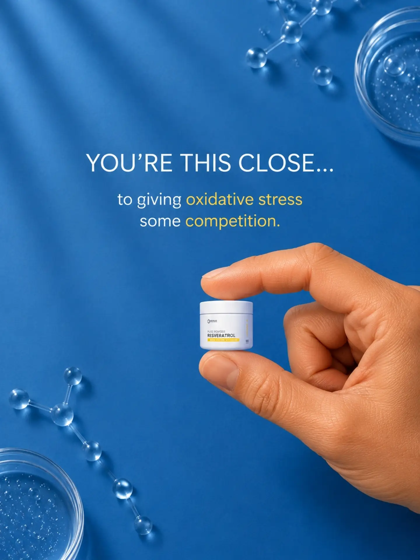 Renue By Science Facebook ad: Oxidative stress is part of everyday life.