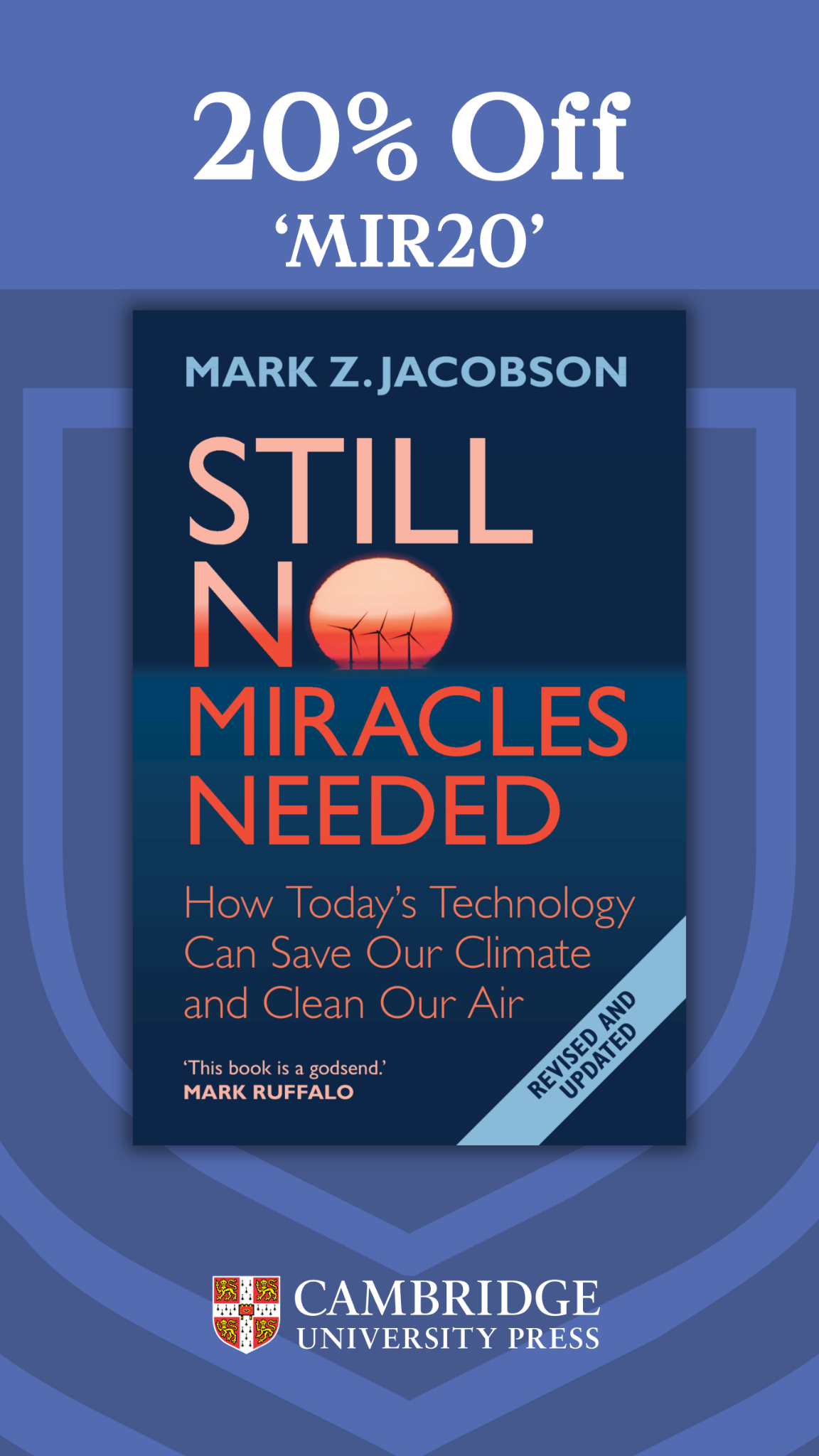 Cambridge University Press Facebook ad: 'MIR20' for 20% Off