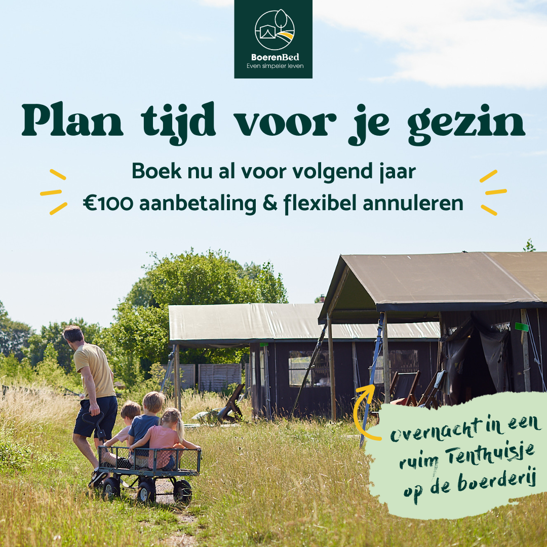 BoerenBed Facebook ad: 2026 wordt het jaar van quality time met je gezin