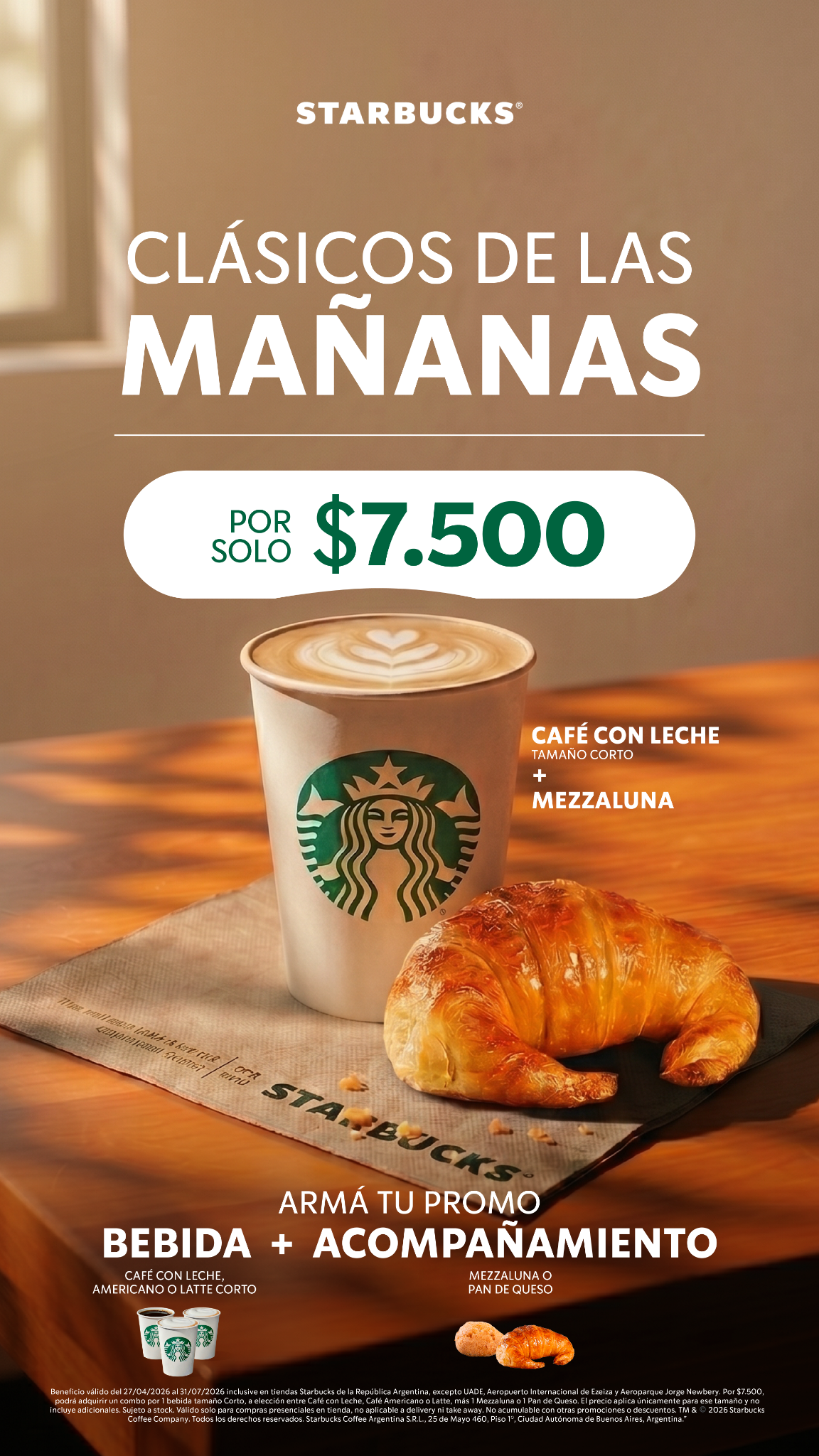 Starbucks Argentina Facebook ad from Jul 5, 2026