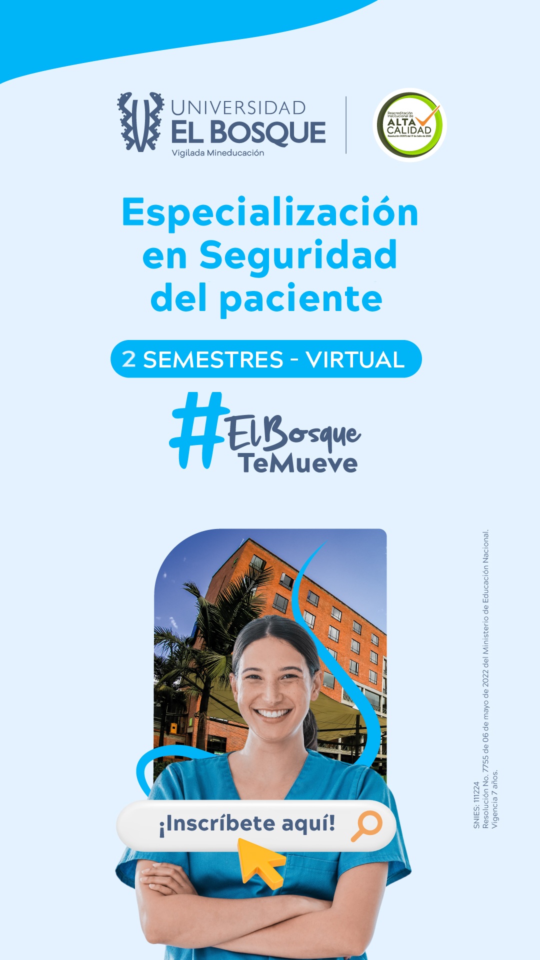 Admisiones Universidad El Bosque Facebook ad from Sep 23, 2026