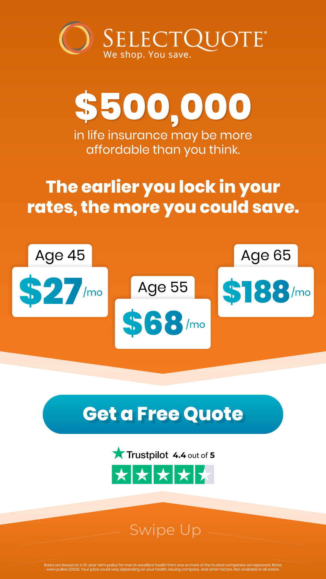 SelectQuote Insurance Services Facebook ad