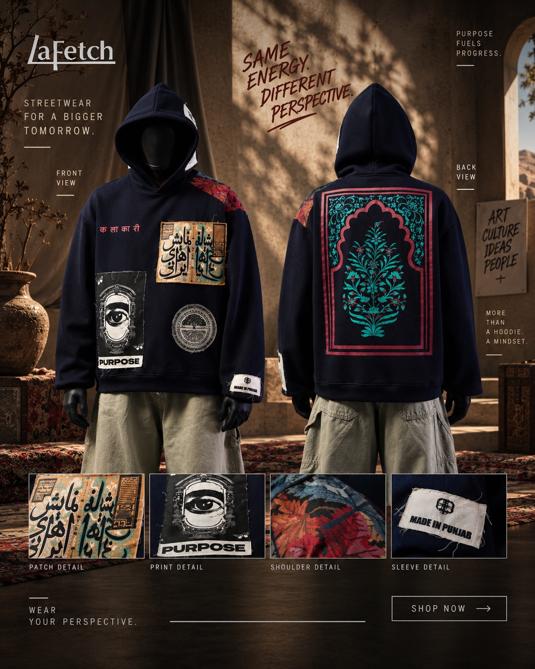 LaFetch Facebook ad: Not your average hoodie | Starting at ₹2000 | 56% OFF