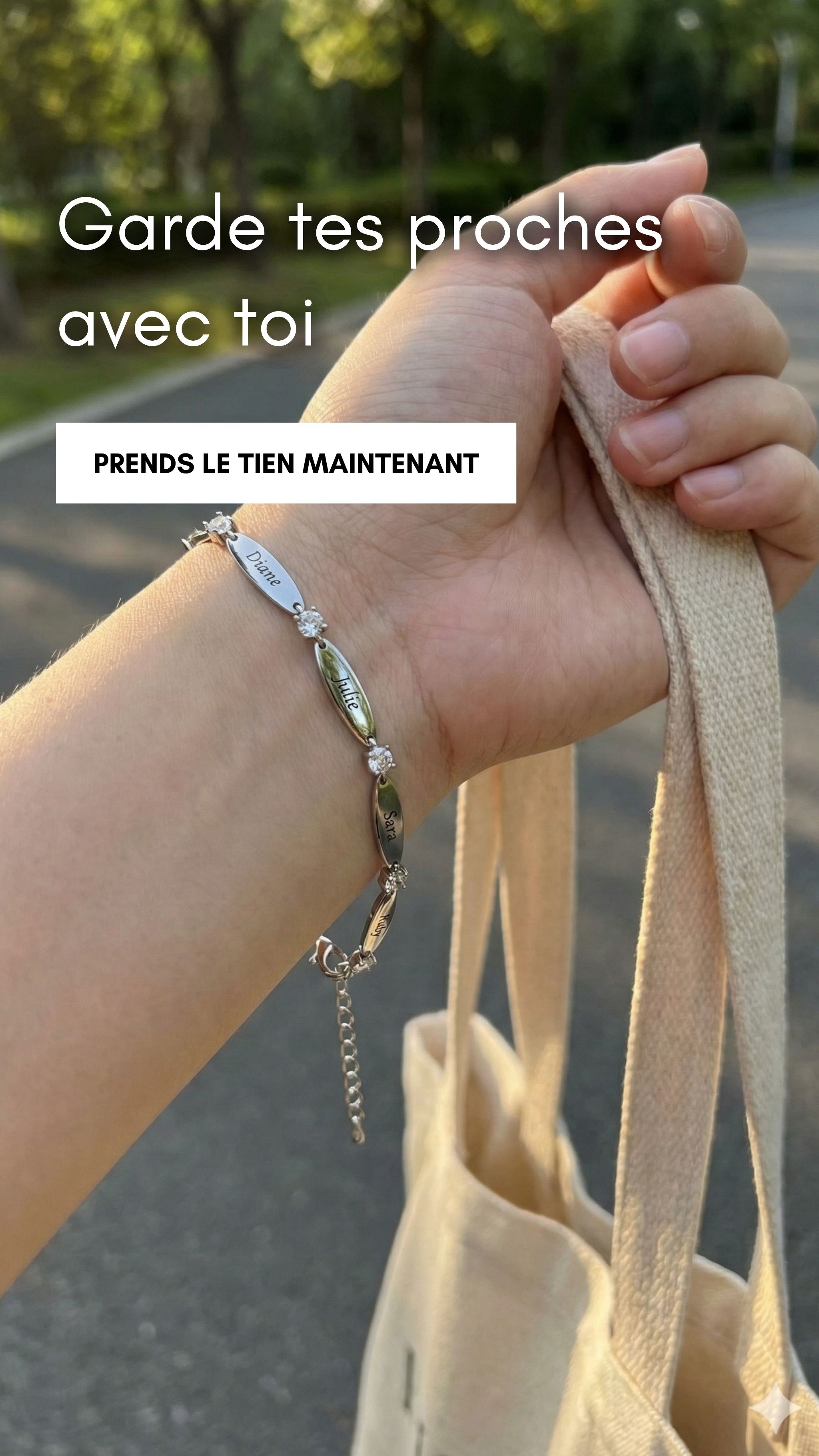 Stanbarry Bijoux Facebook ad: Un bracelet gravé, un souvenir éternel
