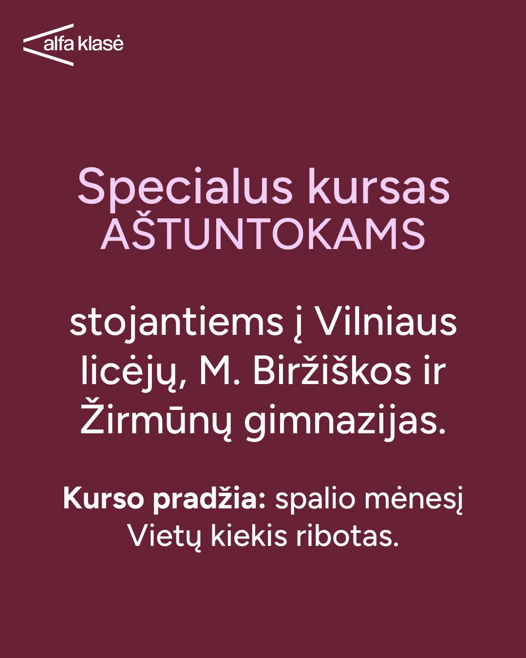 Alfa Klasė Facebook ad