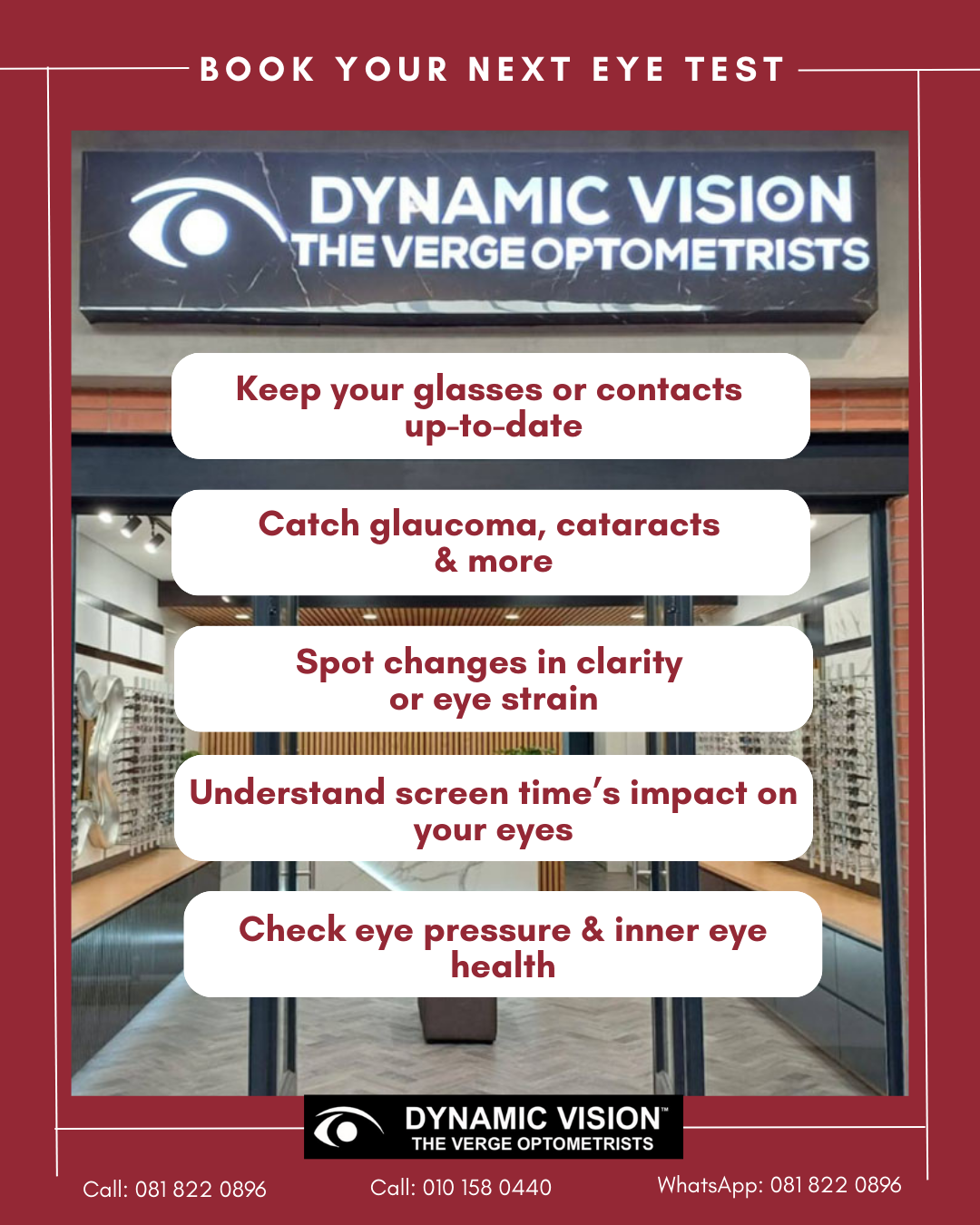 The Verge Optometrists Facebook ad from Aug 15, 2025