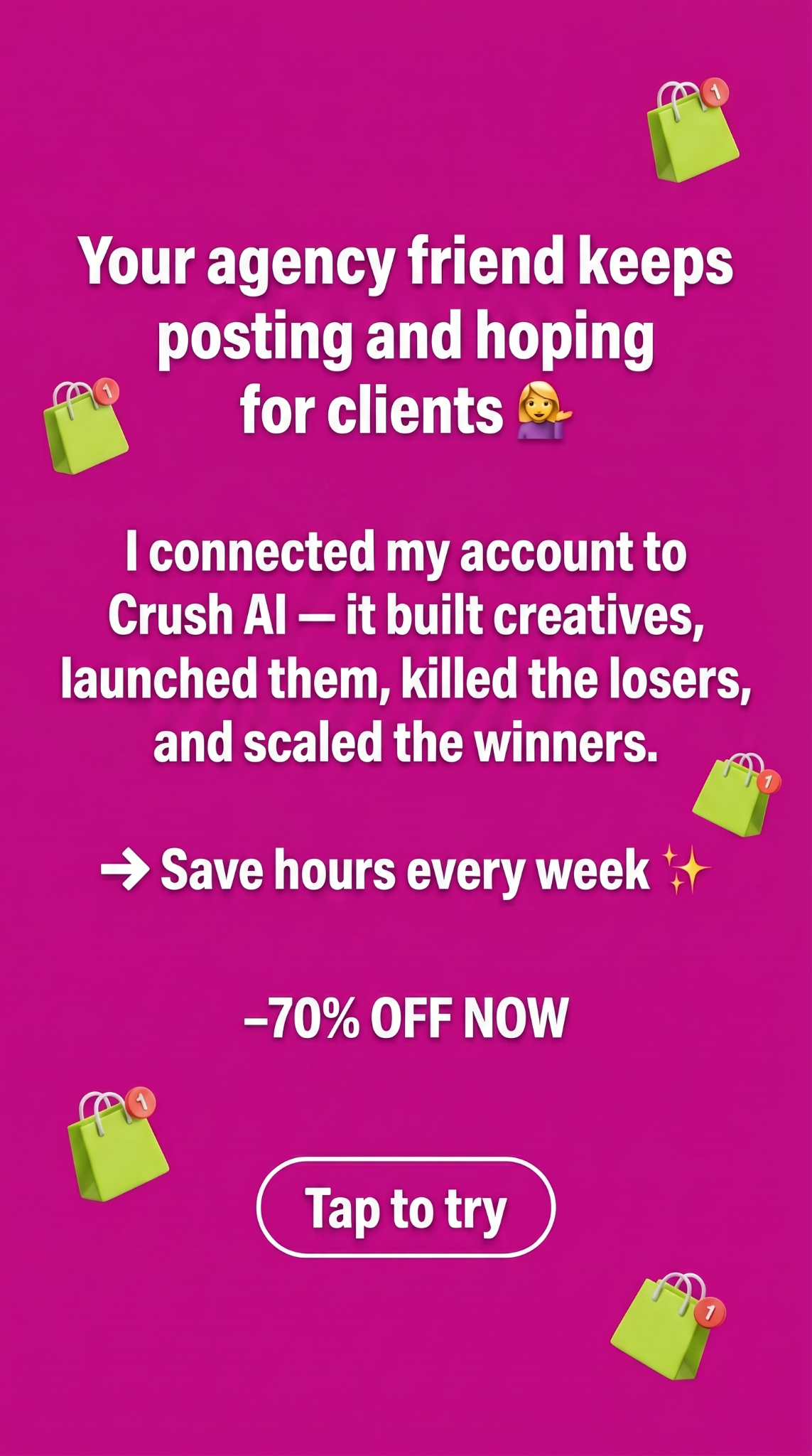 trycrush.ai Facebook ad