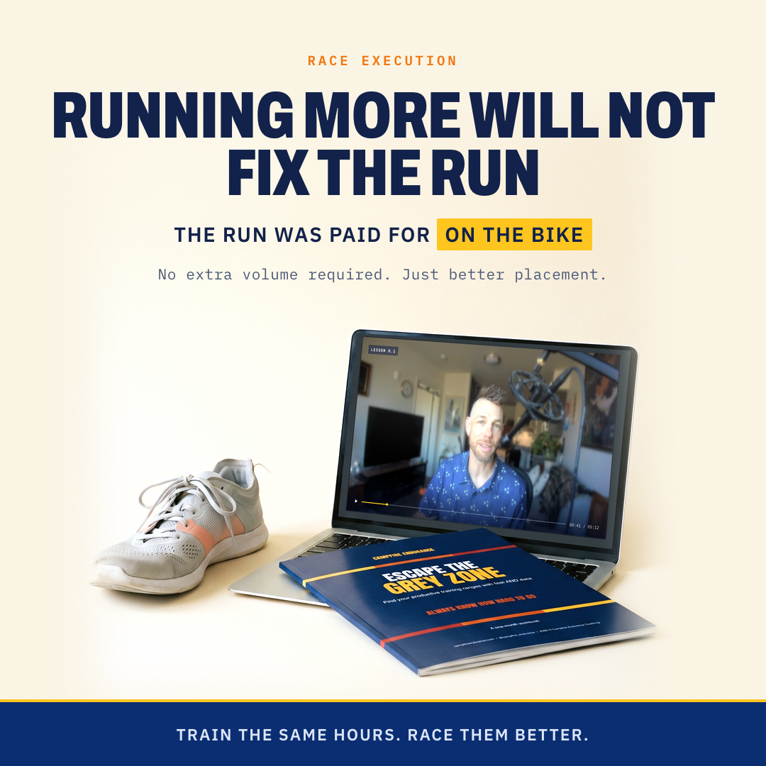 Campfire Endurance Coaching Facebook ad: The run did not fall apart