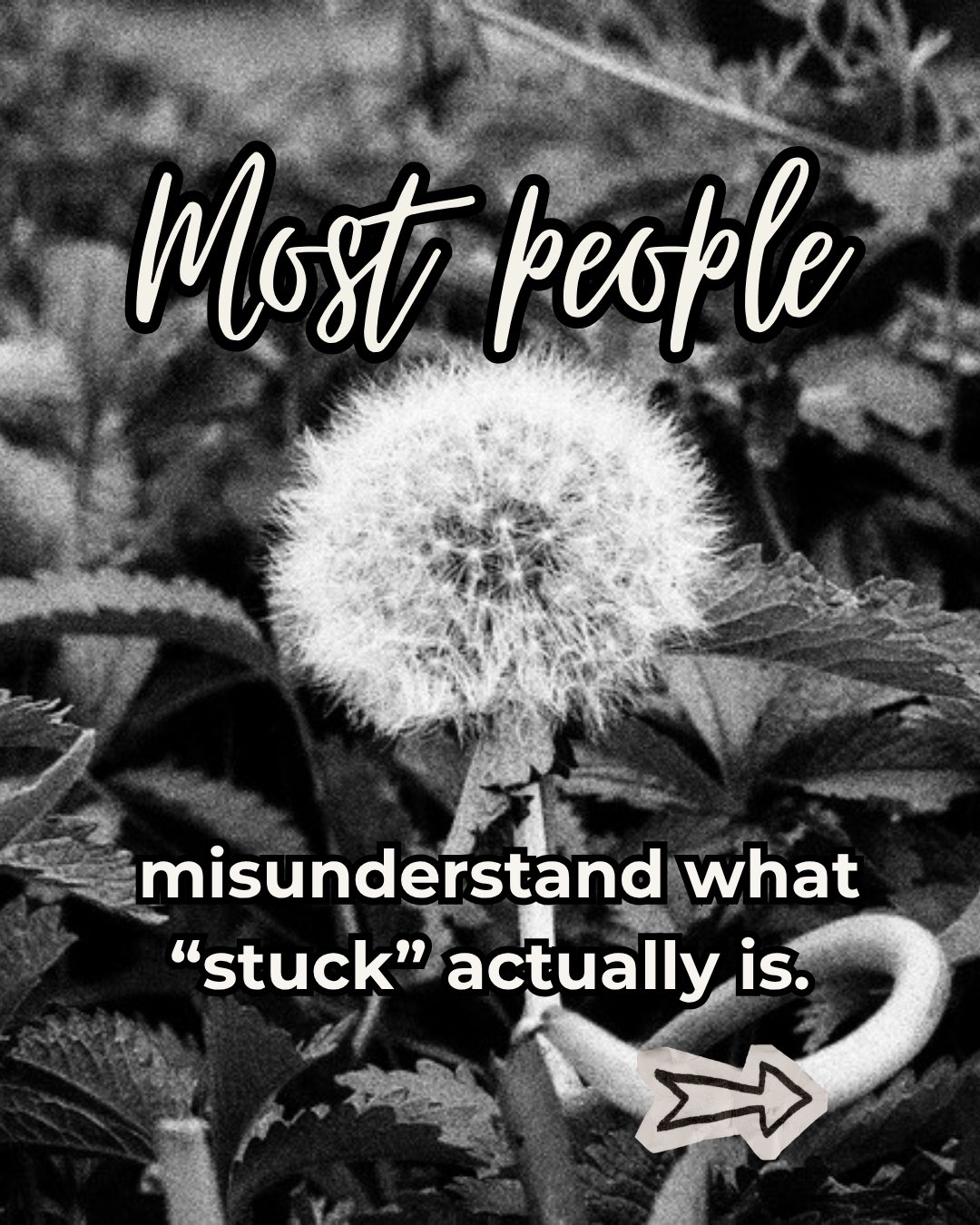Sacred Collabs by Janie Jara Facebook ad: Most people misunderstand what stuck actually is.