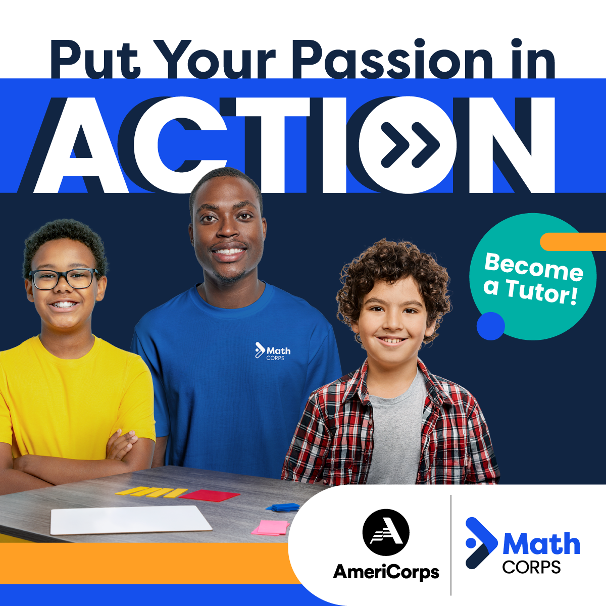 Math Corps Facebook ad: Become a Math Tutor