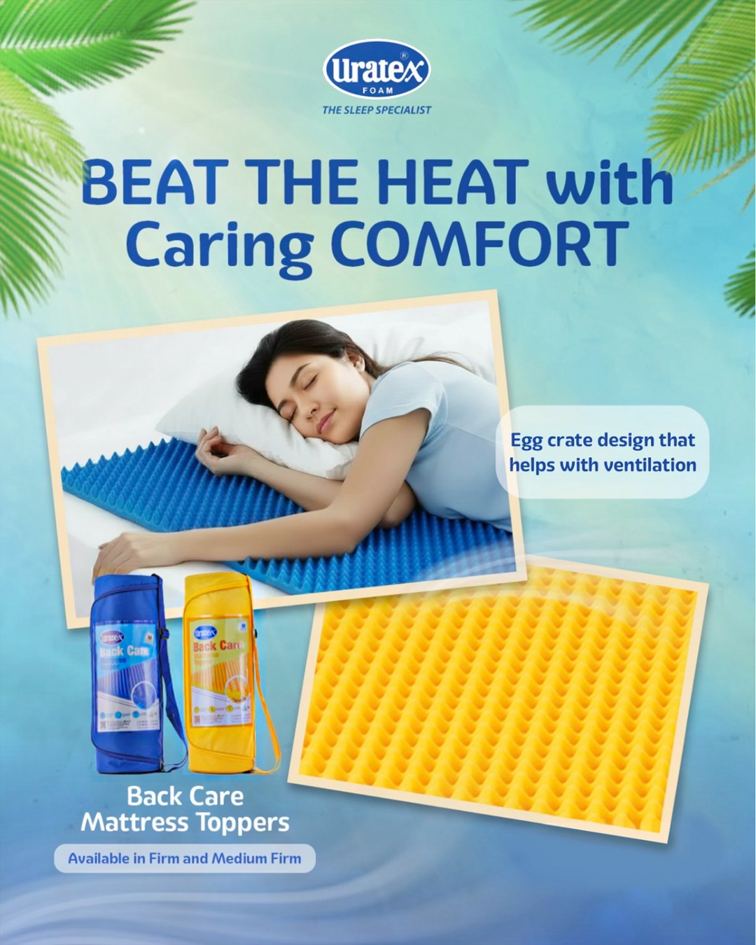 Uratex Philippines Facebook ad: Presko ang tulog, kahit summer.