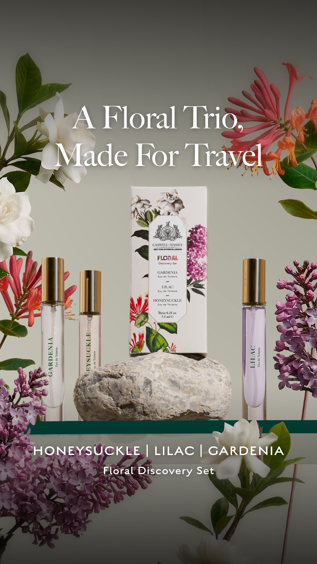 Caswell-Massey Facebook ad: Floral Discovery Set