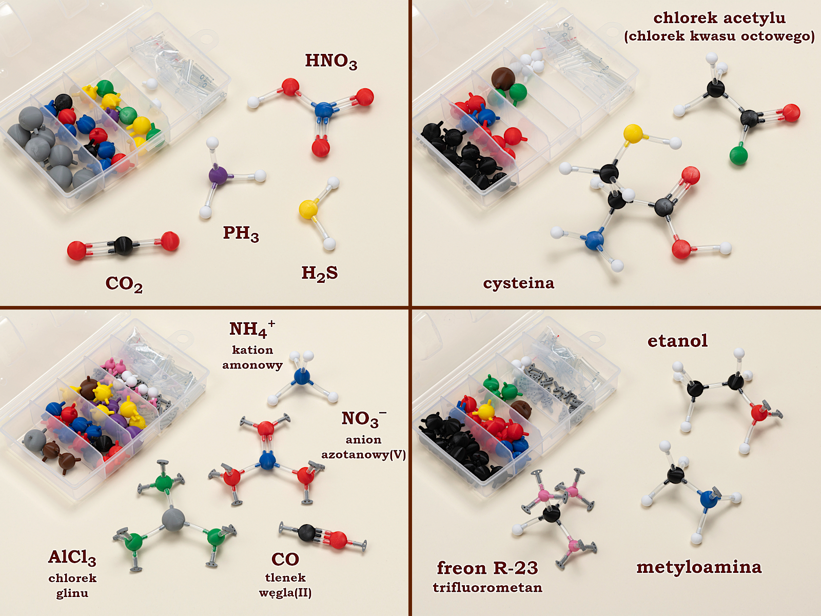 Atomki - zestawy do modelowania cząsteczek chemicznych Facebook ad: Zestawy - Pomoce dydaktyczne i edukacyjne do nauki chemii