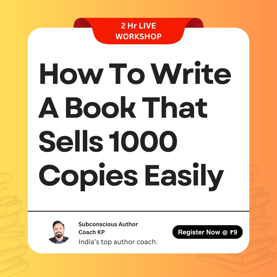 Author Coach KP Facebook ad: Learn the art of Subconscious Writing