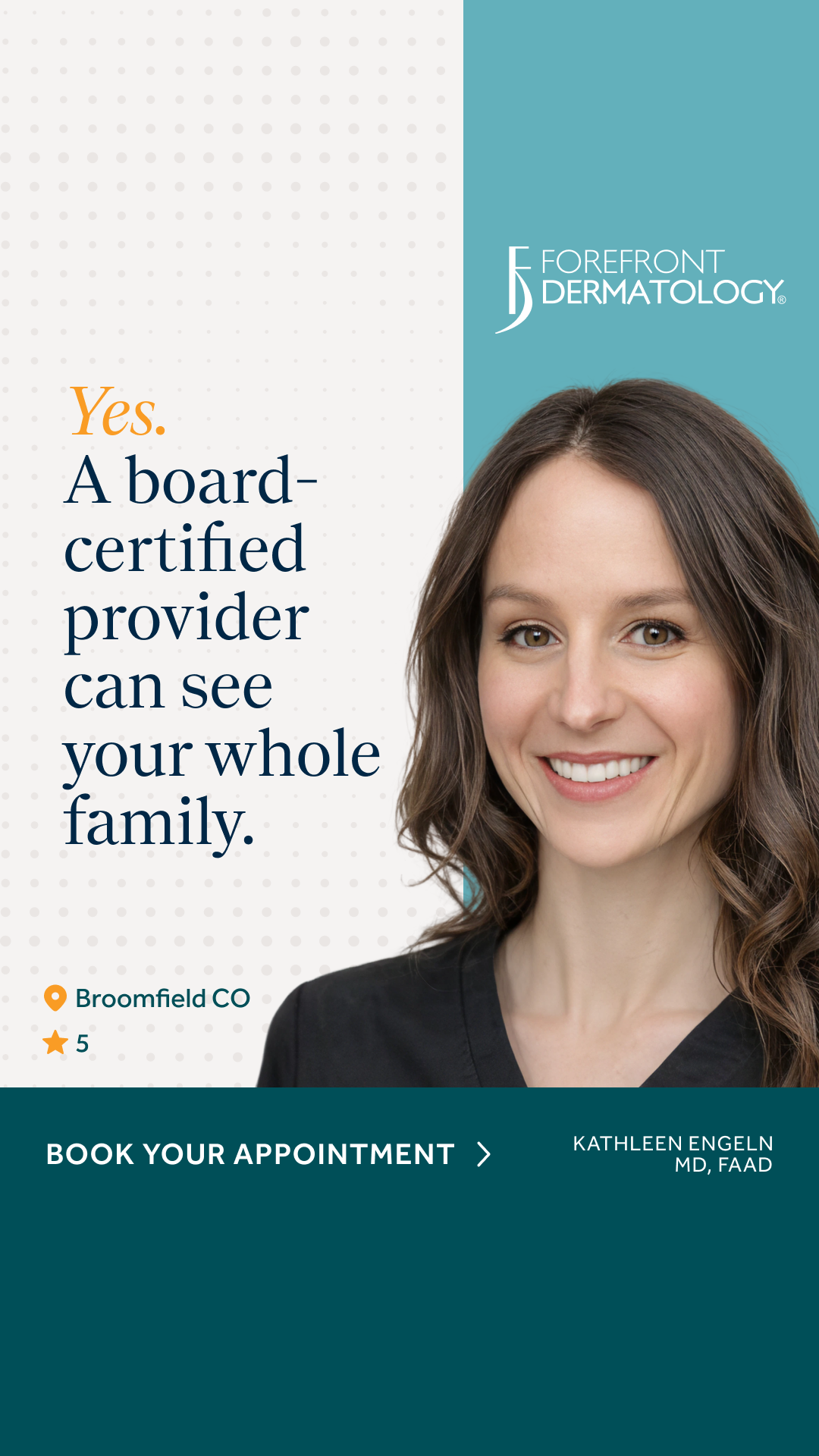 Forefront Dermatology Broomfield, CO Facebook ad from Jun 15, 2026