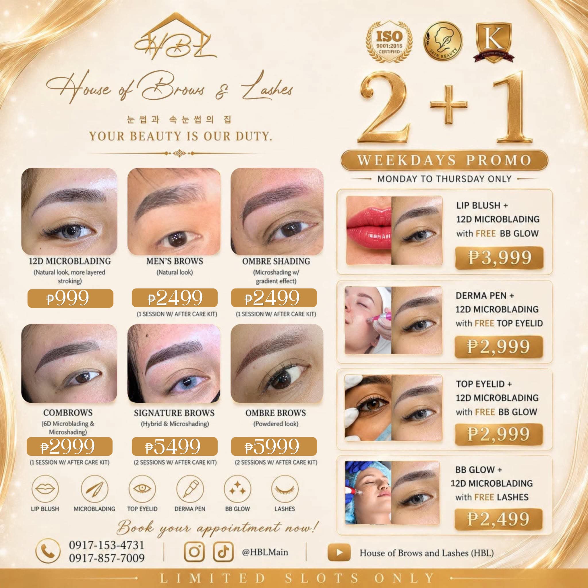 House of Brows & Lashes - Batangas City Facebook ad: Weekdays just got more beautiful!