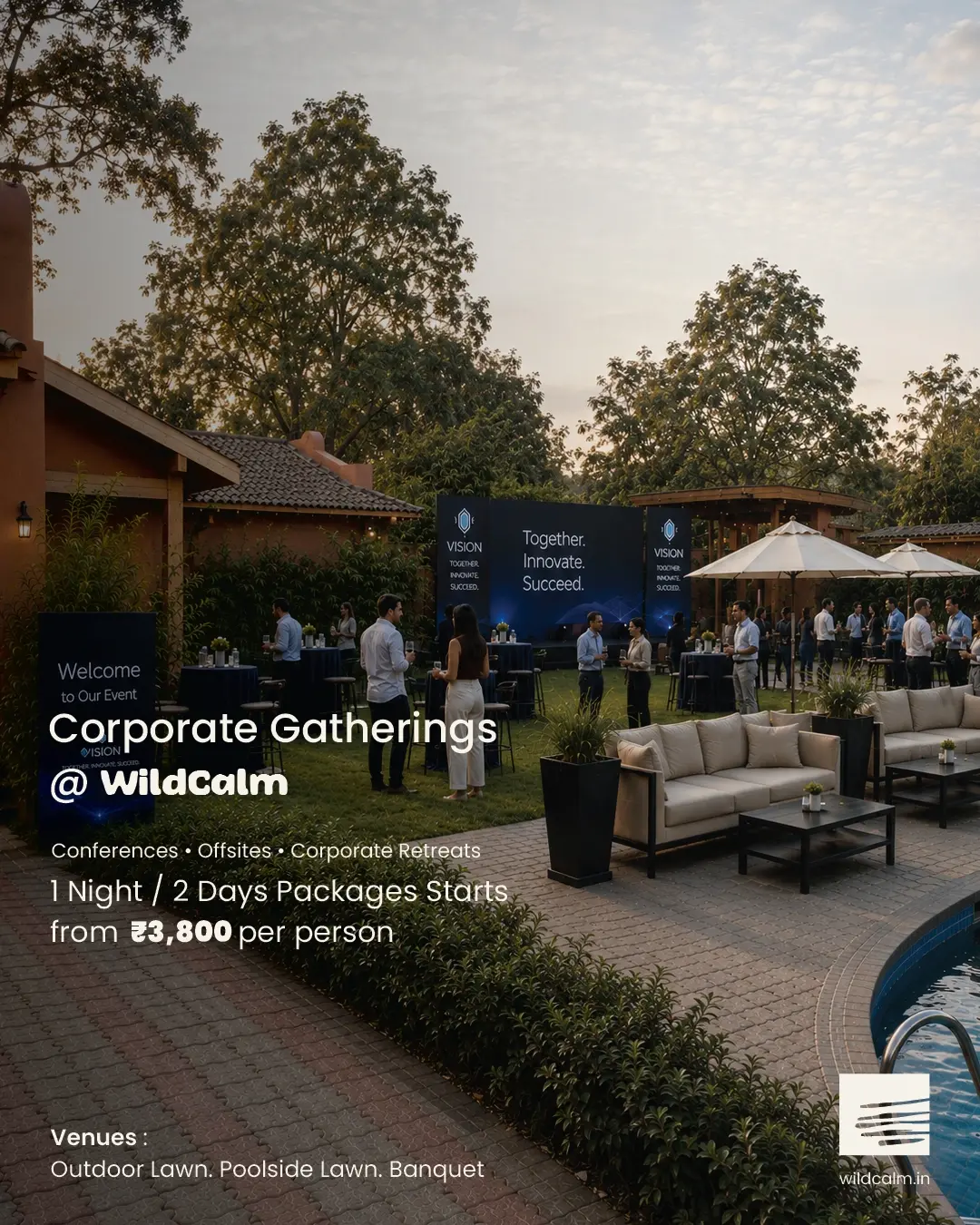 Wild Calm Sasan Gir Facebook ad: Where business meets a refreshing change of pace.