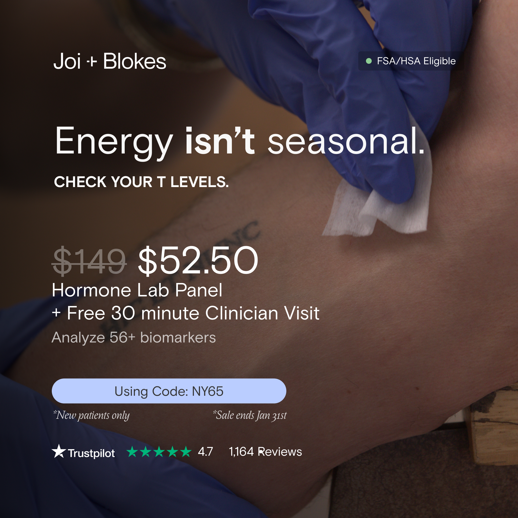 Blokes Modern Men's Health Facebook ad: This New Years, it’s not what’s on your visual board, it’s…