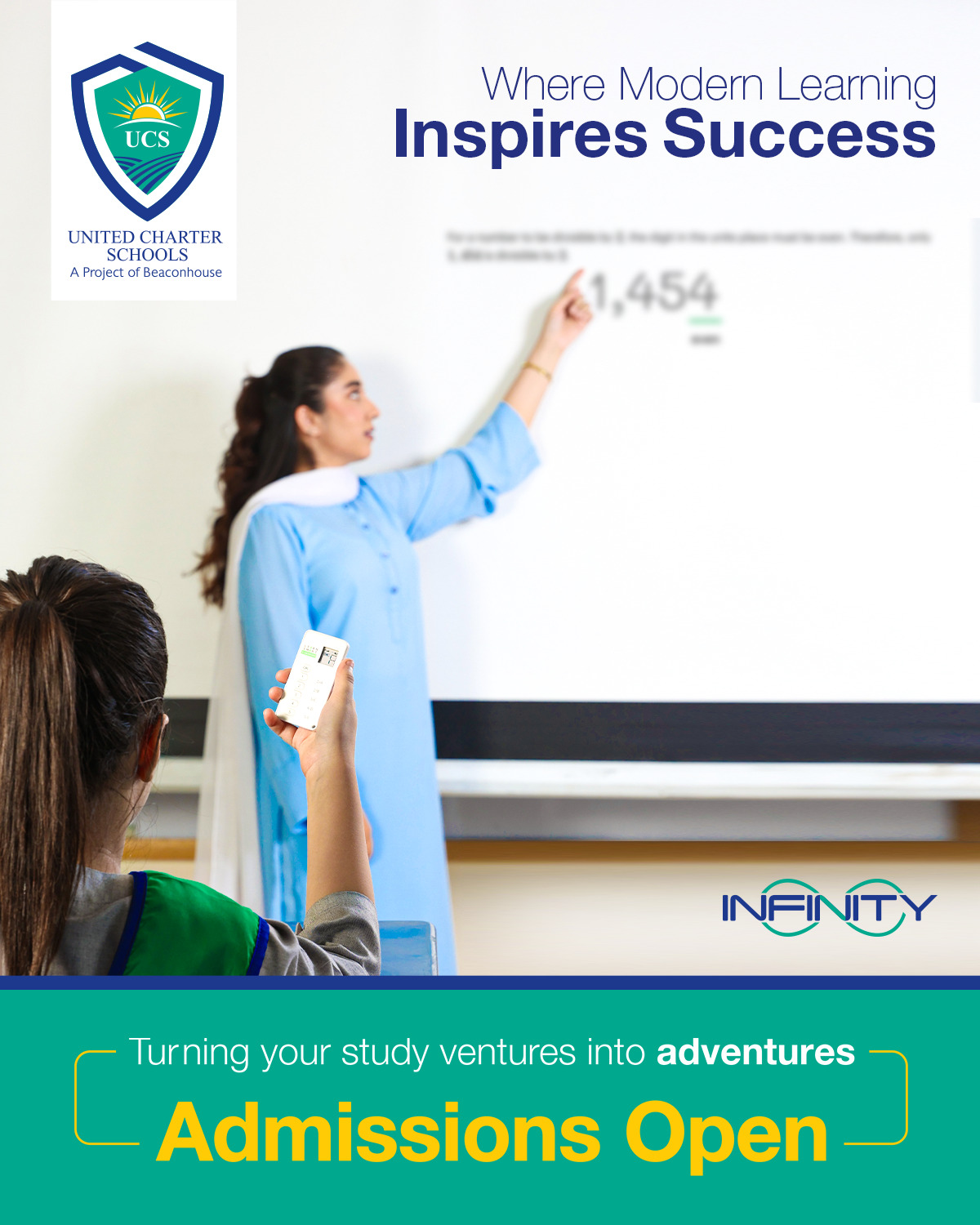United Charter Schools Facebook ad: LEARNING WITHOUT LIMITS.