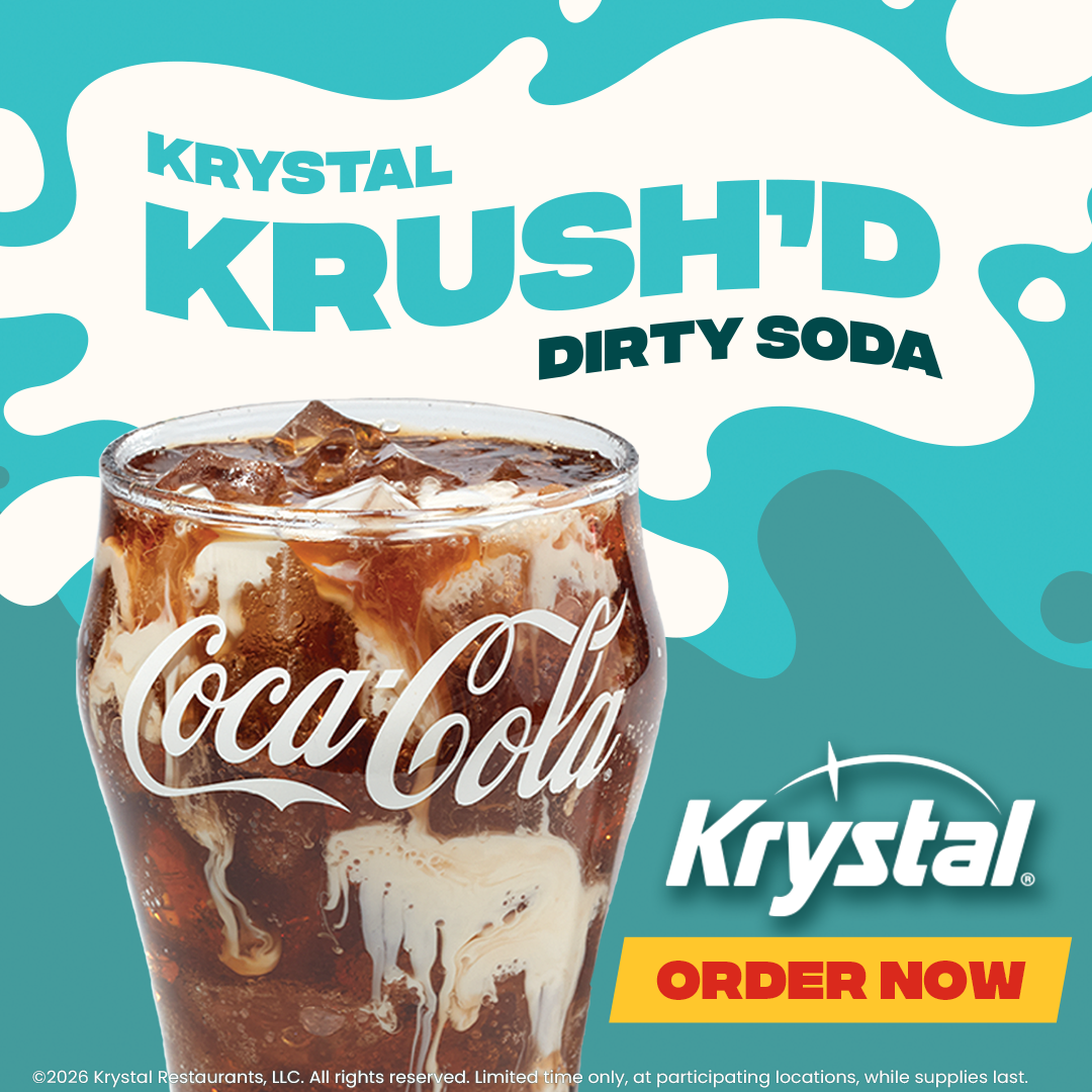 Krystal Facebook ad: NEW Krush'd Dirty Sodas!