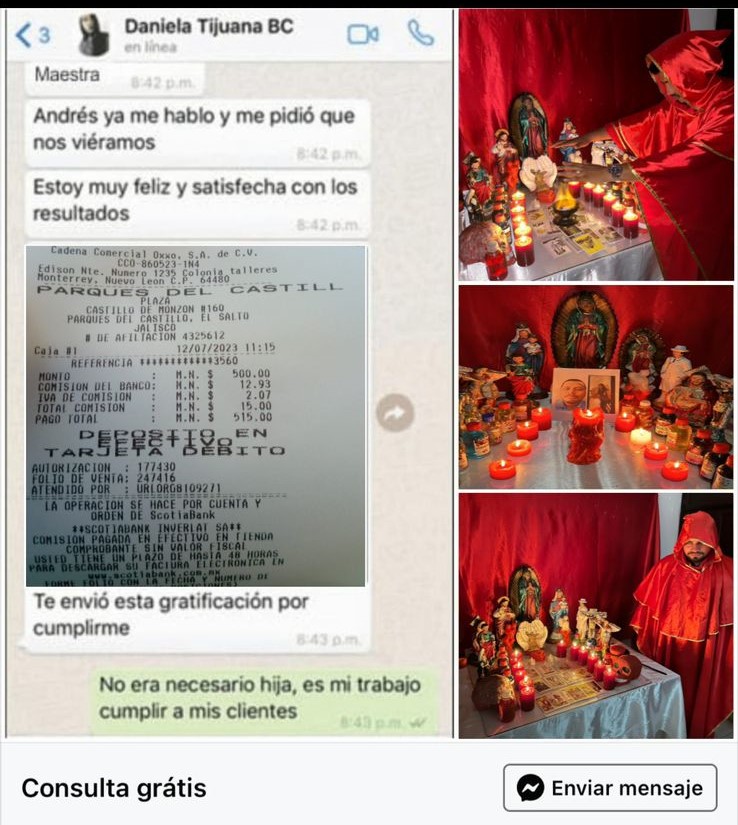 Salud y vida Facebook ad: AMARRES GARANTIZADOS