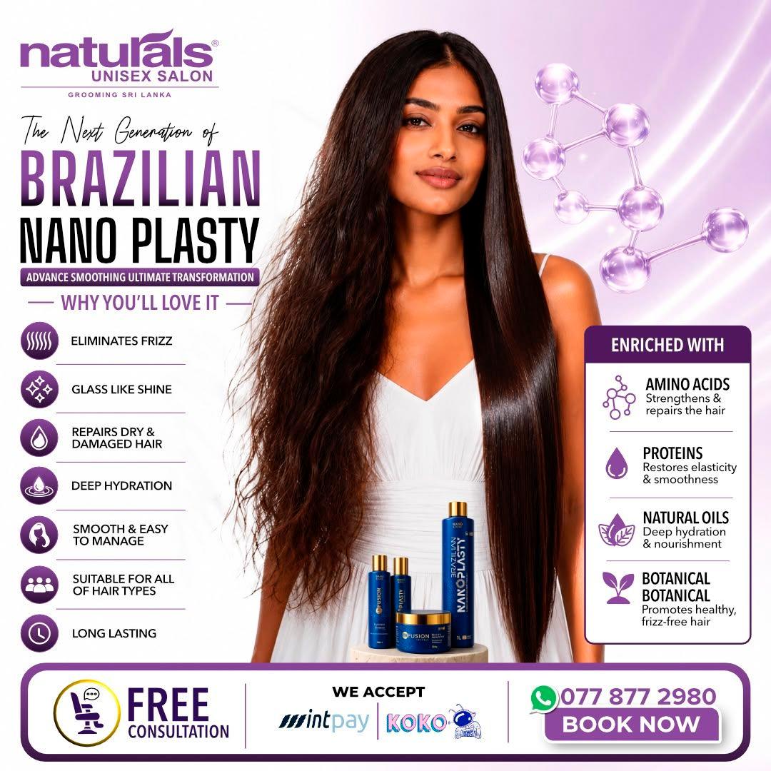 Naturals Sri Lanka Facebook ad: Say hello to smoother, shinier, frizz-free hair with…