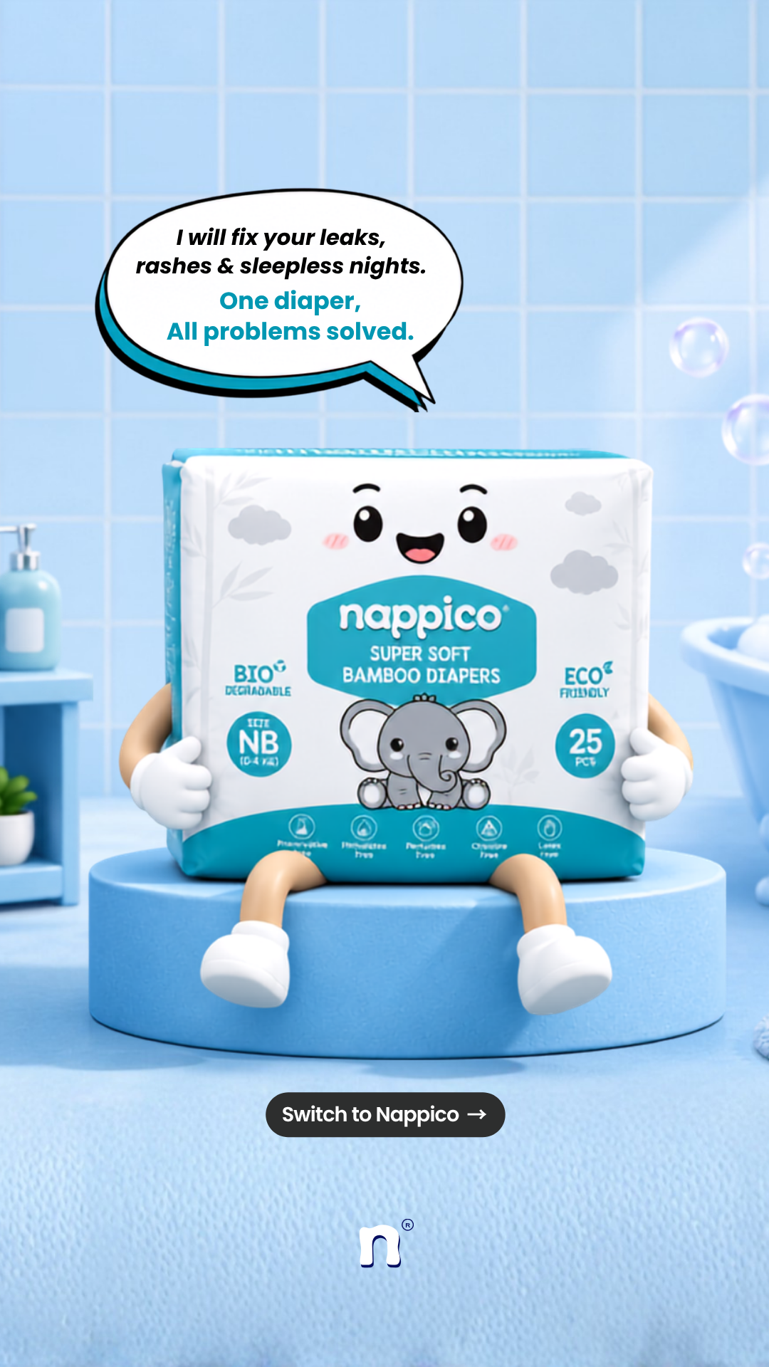 Nappico Facebook ad: The Diaper Parents Trust