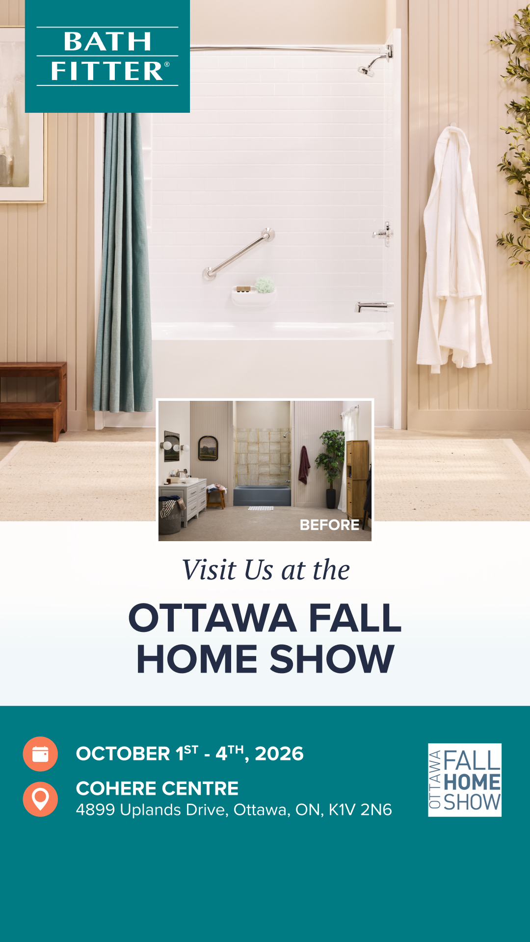 Bath Fitter Facebook ad: Ottawa Fall Home Show, Oct 1-4