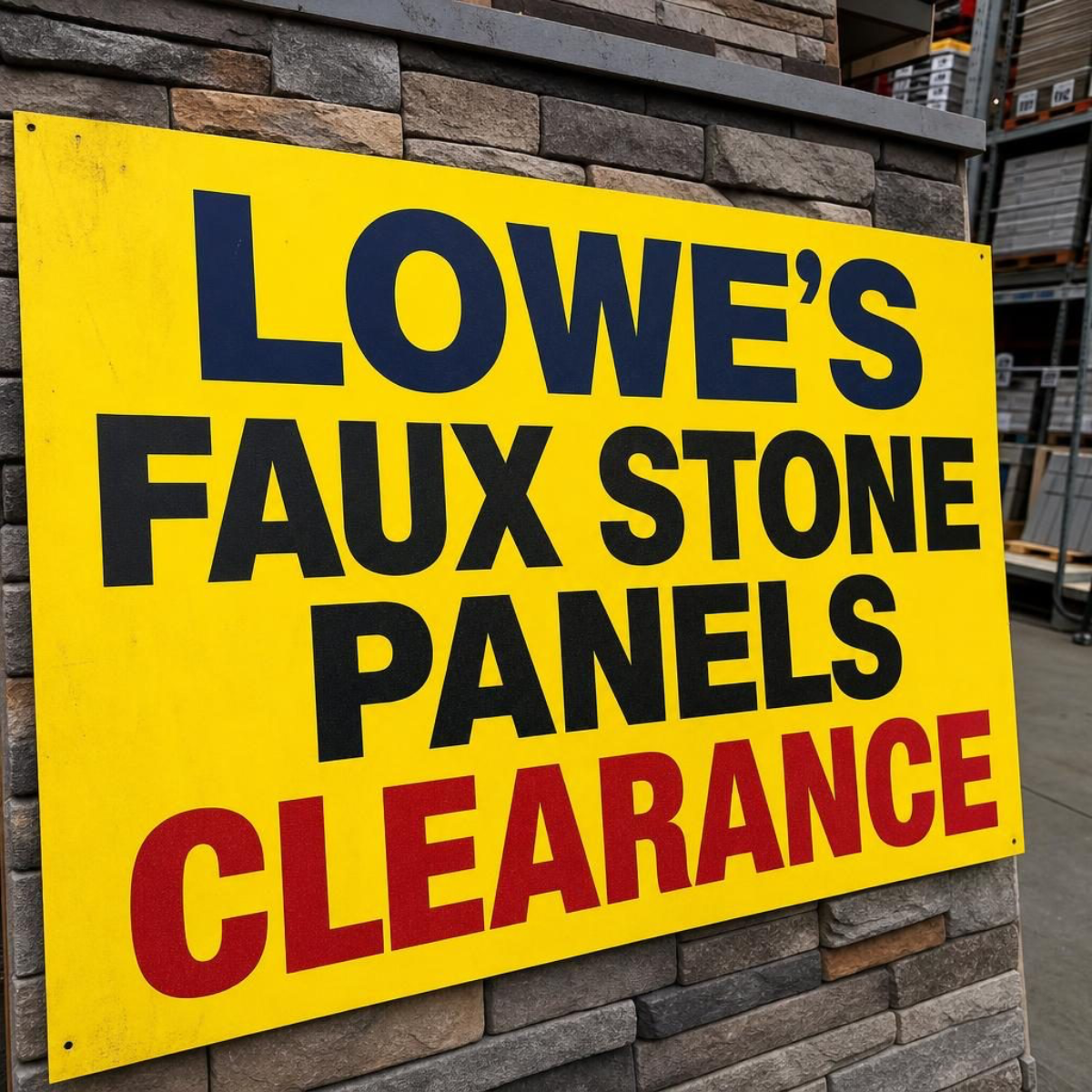 The Everyday Club Facebook ad: Lowe's Faux Stone Panels Clearance, What to Know