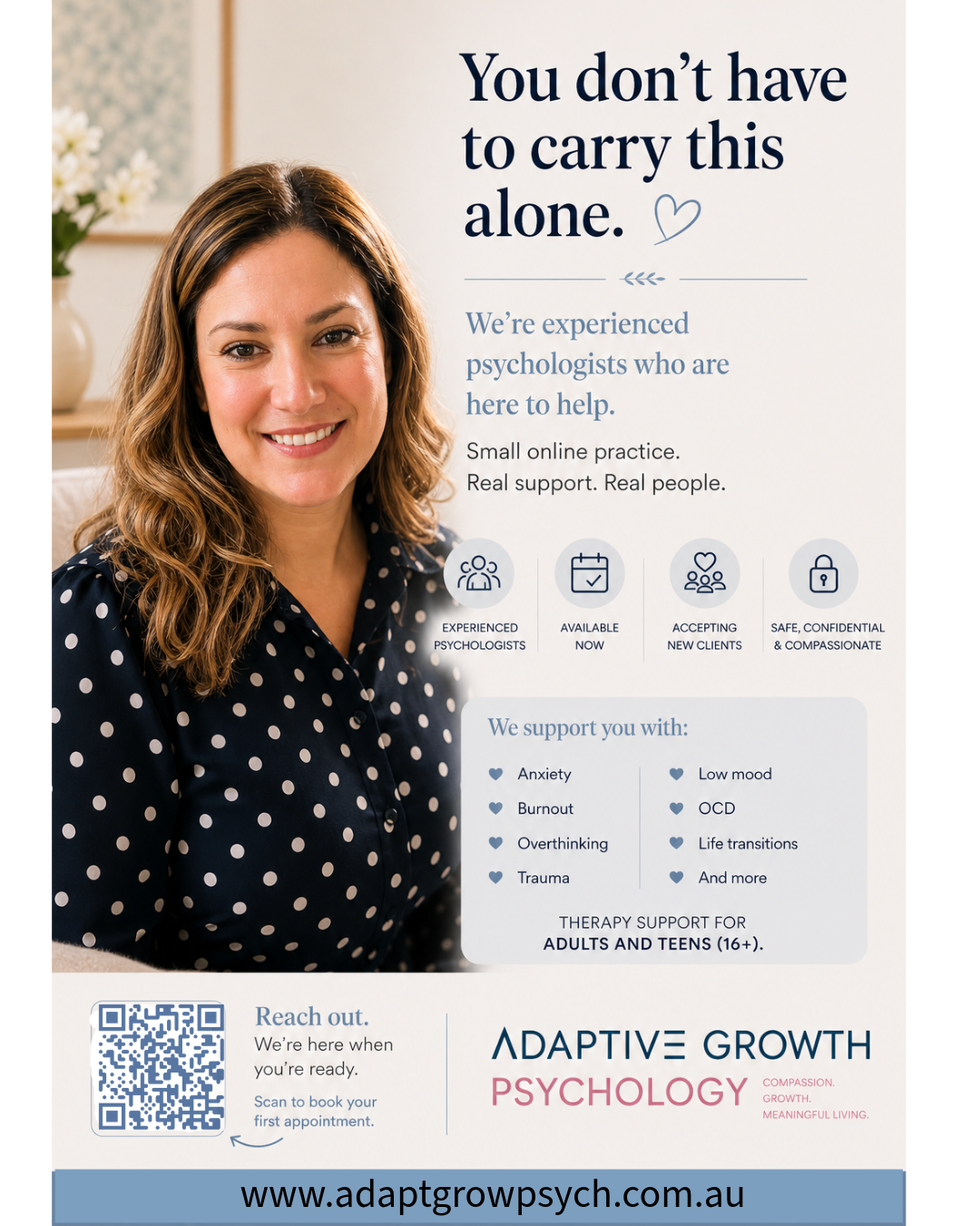 Adaptive Growth Psychology Australia Facebook ad from May 23, 2026