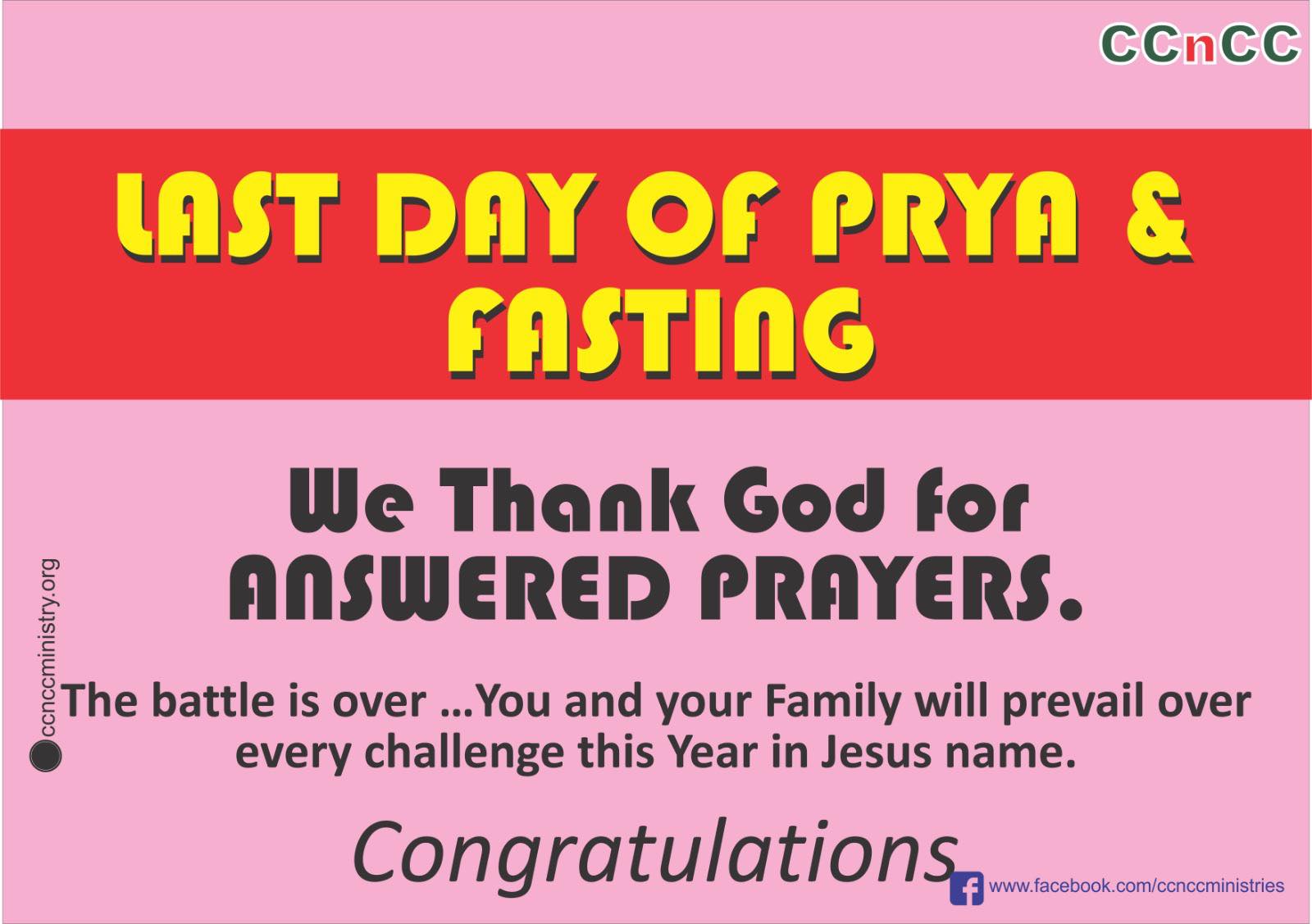 Covenant Couple & Covenant Child Ministry Facebook ad: LAST DAY OF 21 DAYS OF PRAYER n…