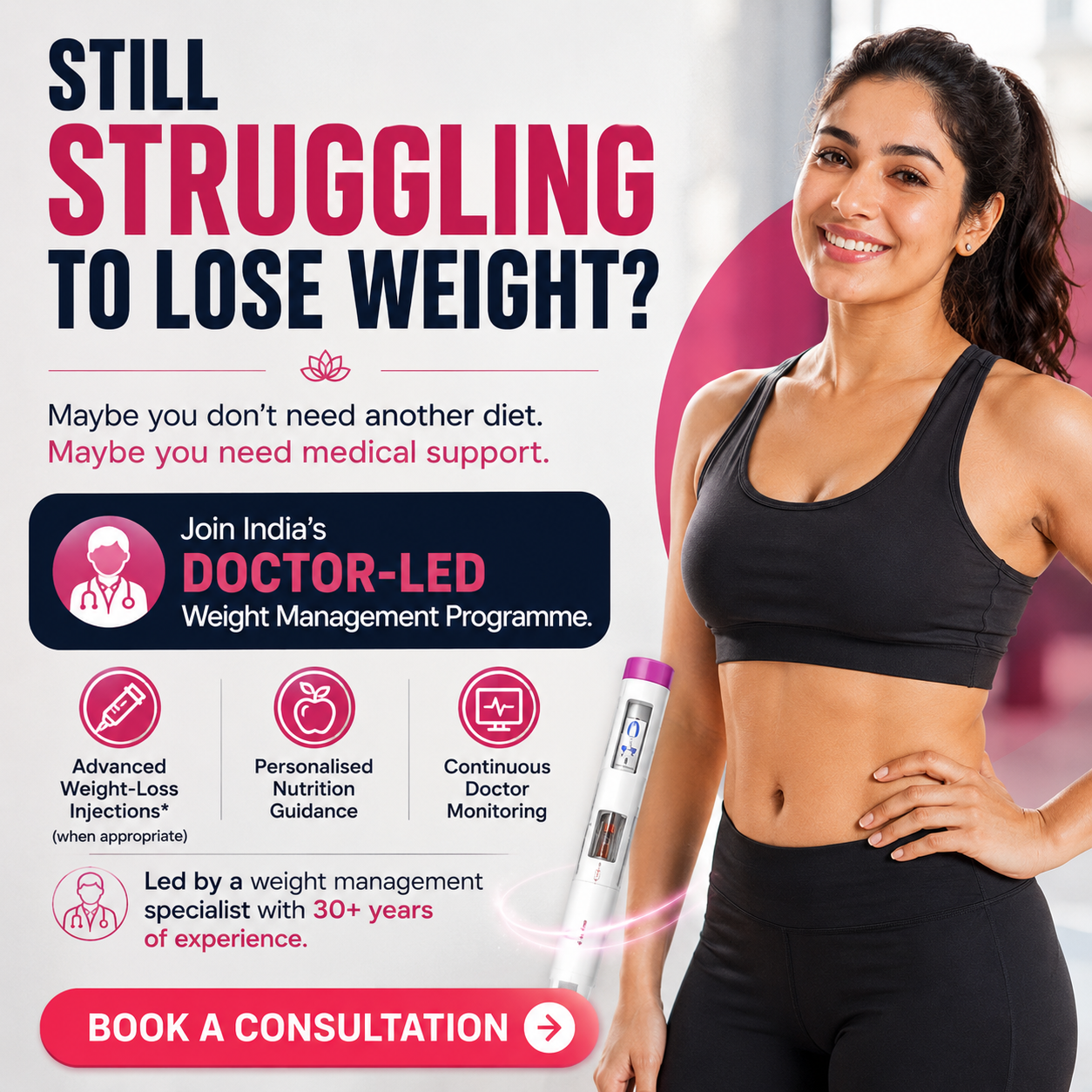Alora Health Studio Facebook ad: Start Your Medical Weight Loss Journey