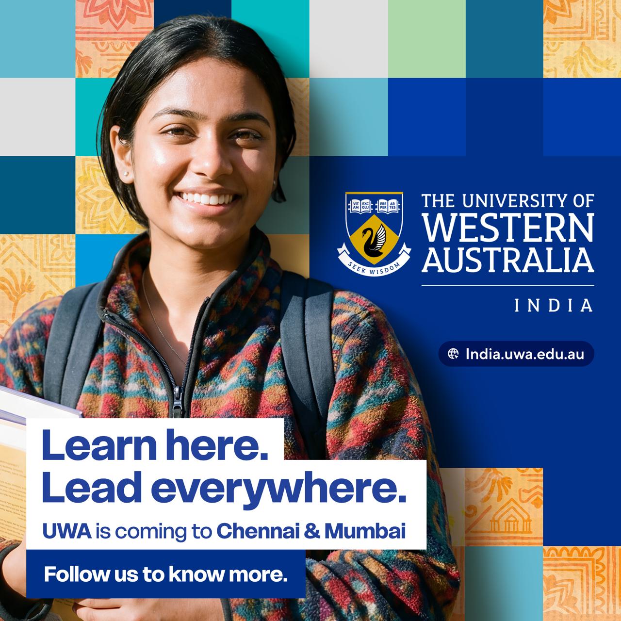 The University of Western Australia India Facebook ad