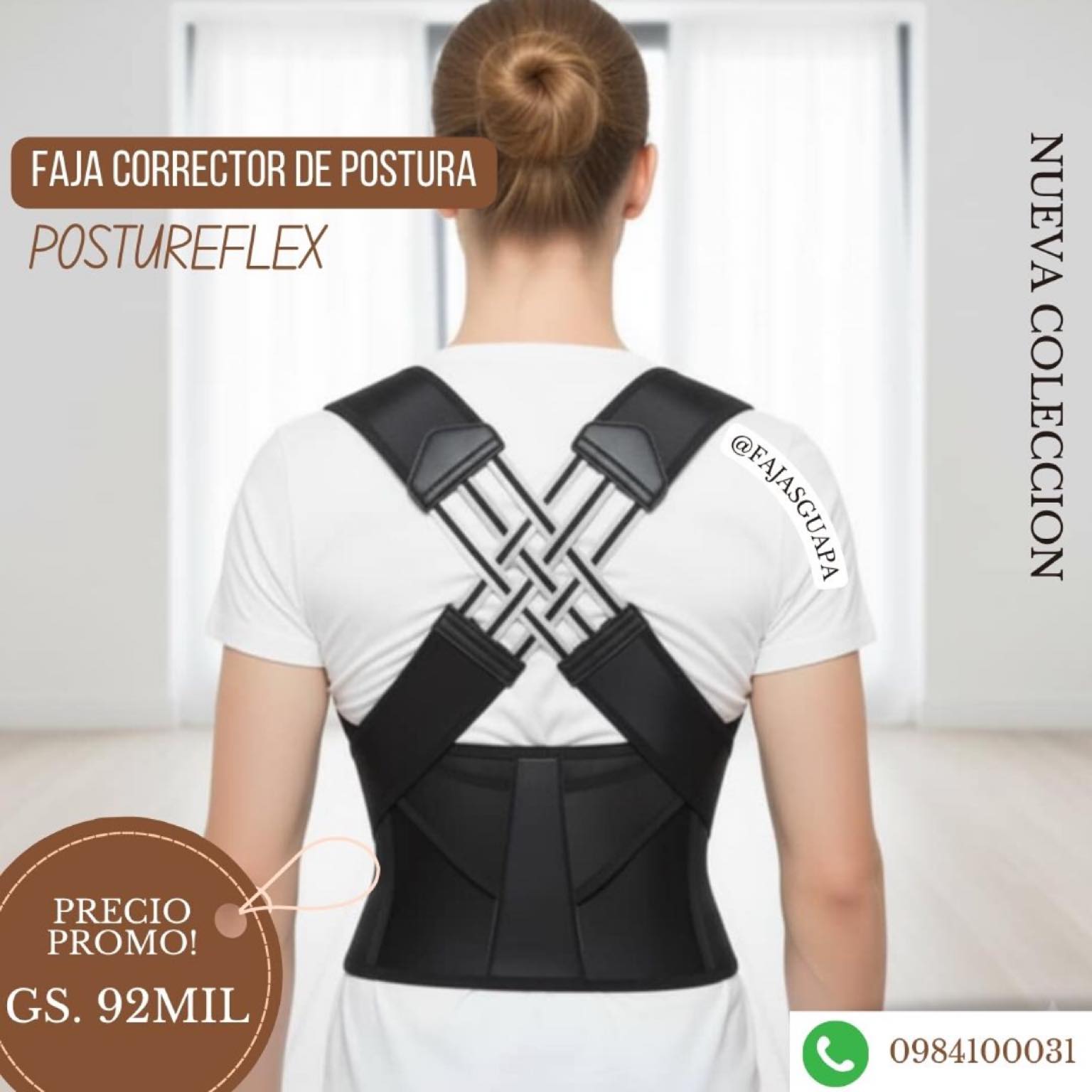 Fajas Guapa Facebook ad: Corrige tu Postura al Instante con Postureflex!