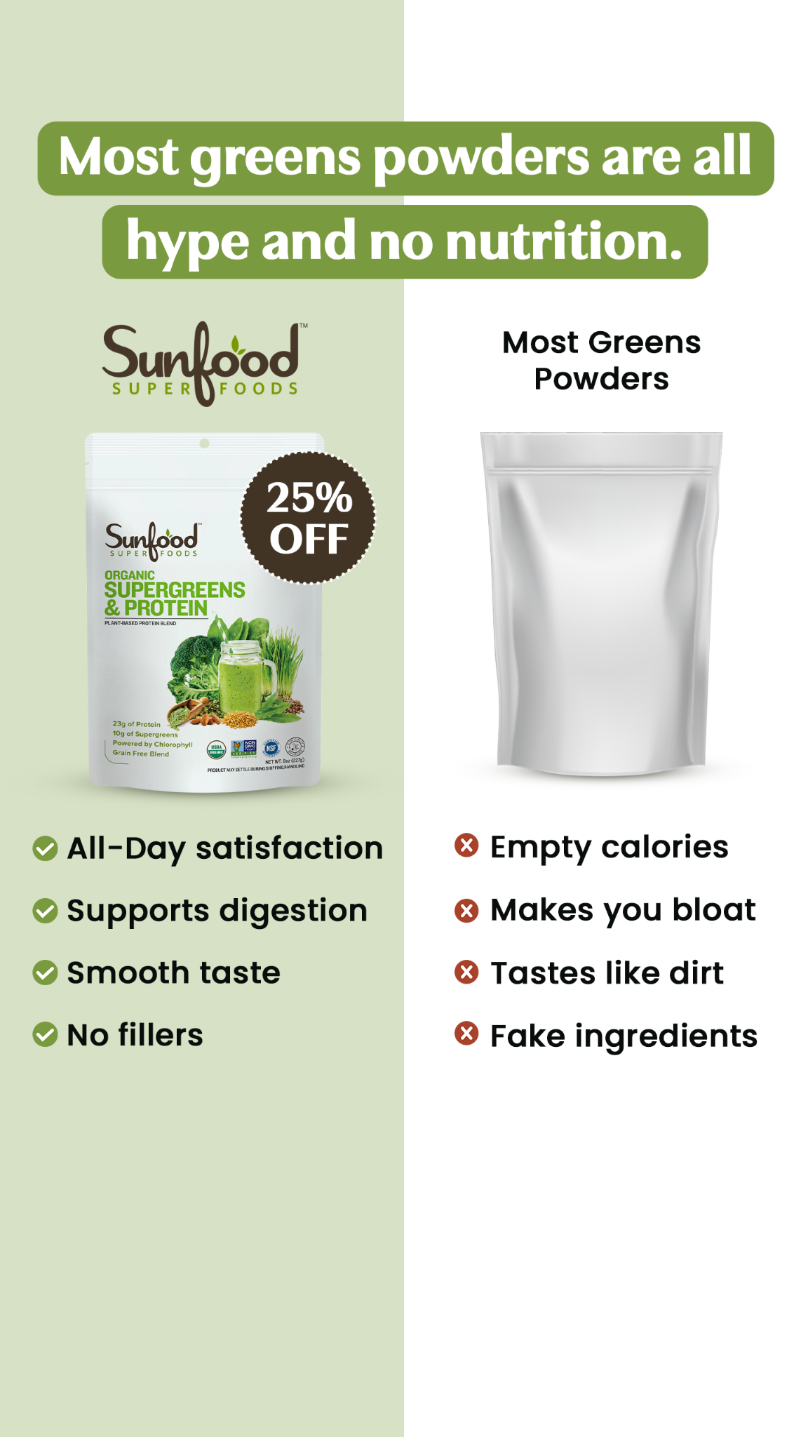 Sunfood Superfoods Facebook ad