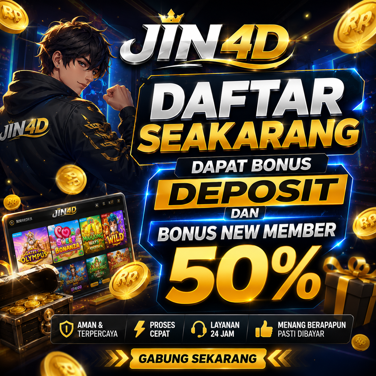 Return to Player JIN4D Facebook ad from Jul 15, 2026