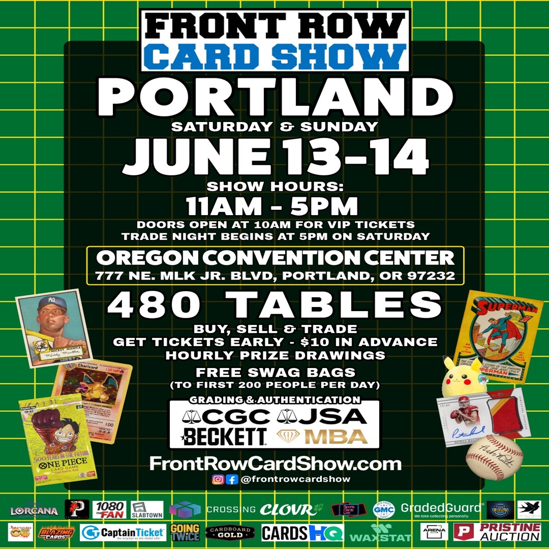 Front Row Card Show Facebook ad: Portland | June 13-14